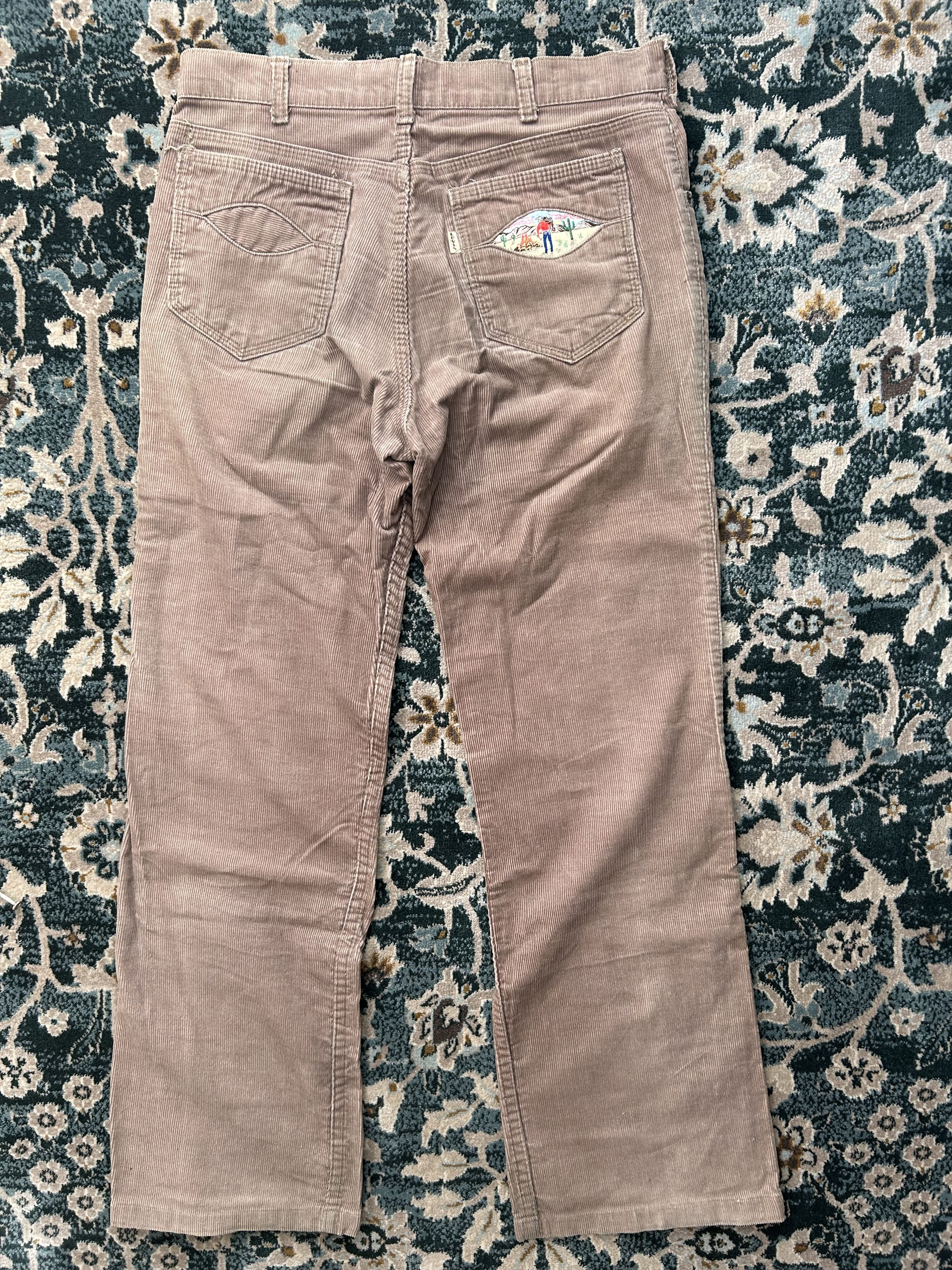 Levi's Levi’s Corduroy Cowboy Embroidery Pants TALON 42 70–80s Rare Size US 38 / EU 54 - 13 Thumbnail