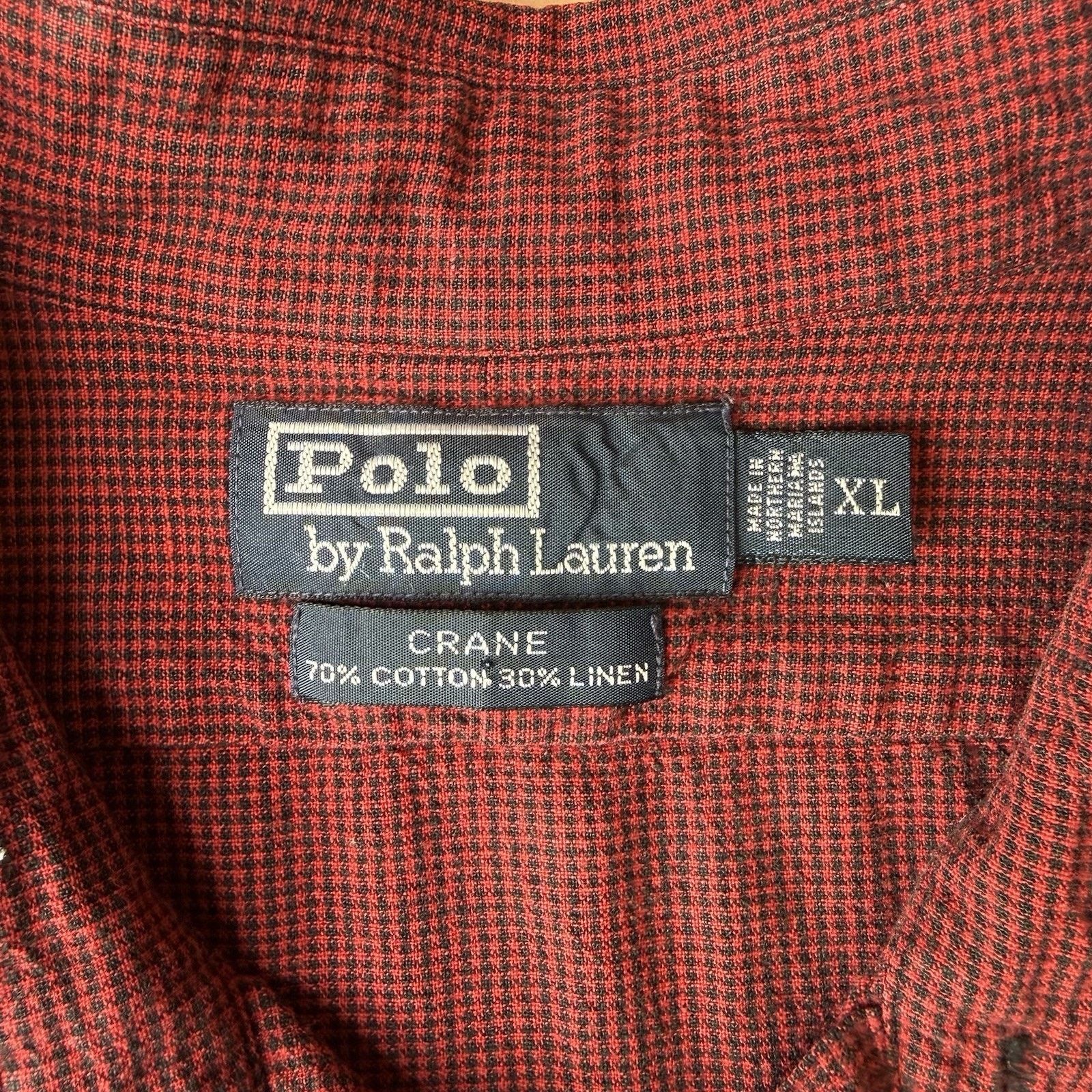 Polo Ralph Lauren Vintage Polo Ralph Lauren Crane Shirt XL Cotton Linen Size US XL / EU 56 / 4 - 7 Thumbnail
