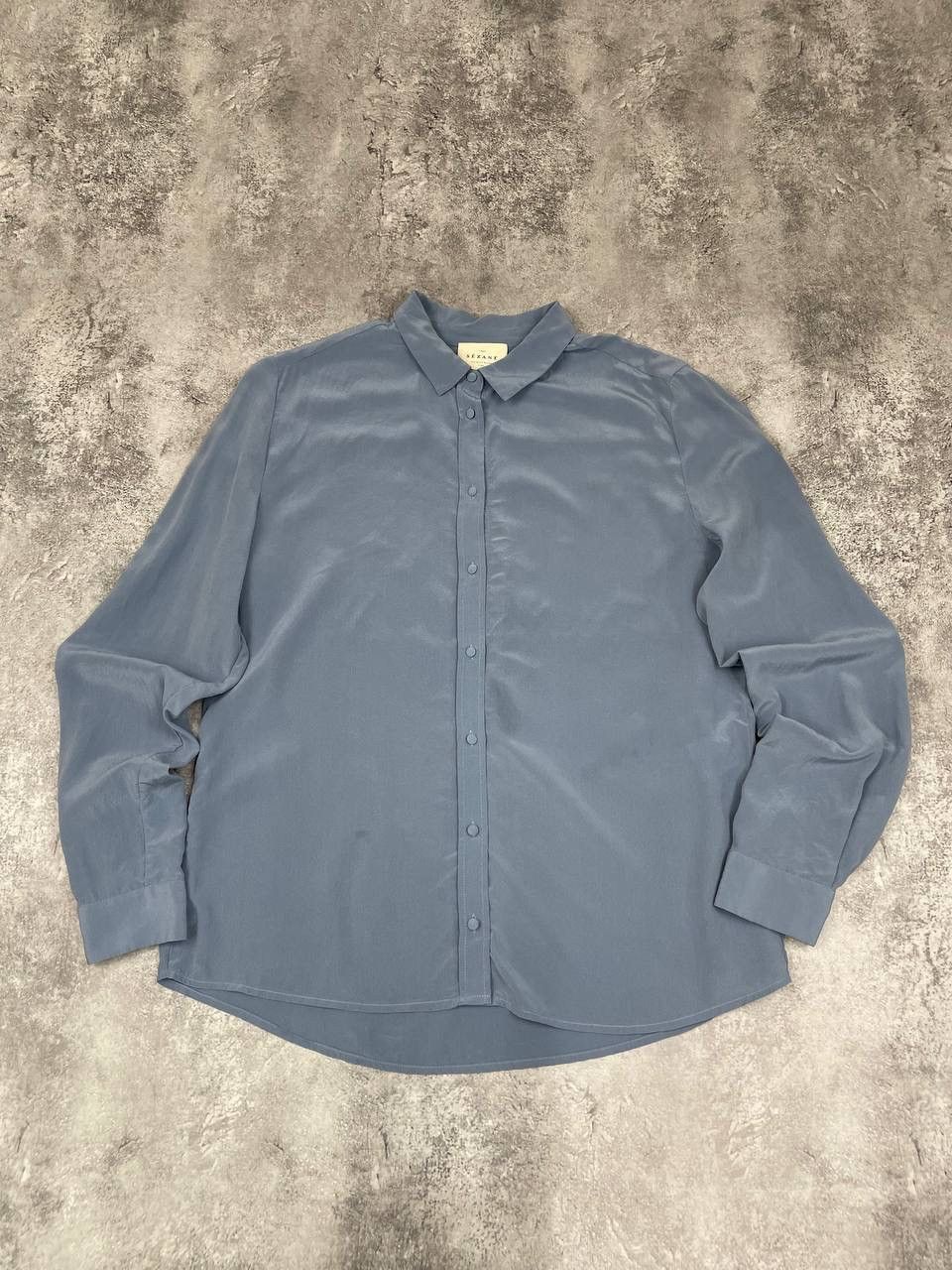 Sezane Sézane Women Blouse Shirt Blue Silk Button Up Long Sleeve Size M / US 6-8 / IT 42-44 - 1 Thumbnail