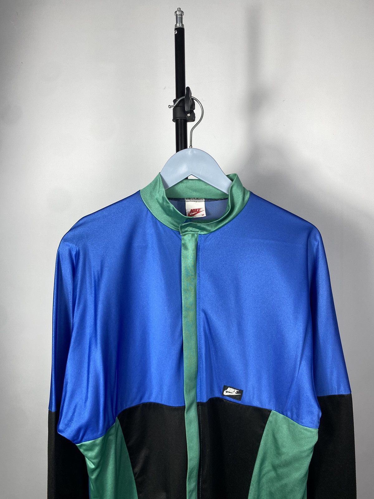 Nike × Vintage Vintage 80s Nike y2k Track Windrunner Jacket drill opti Size US M / EU 48-50 / 2 - 4 Thumbnail