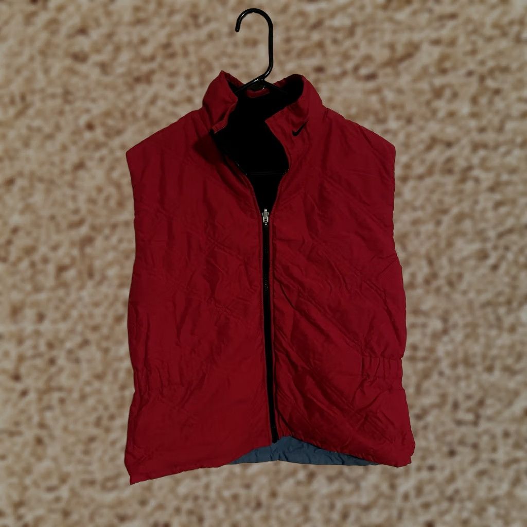 Nike VINTAGE Nike Reversible Vest Jacket Blue Red Padded Full Zip Mens Medium Y2K Size US M / EU 48-50 / 2 - 1 Thumbnail