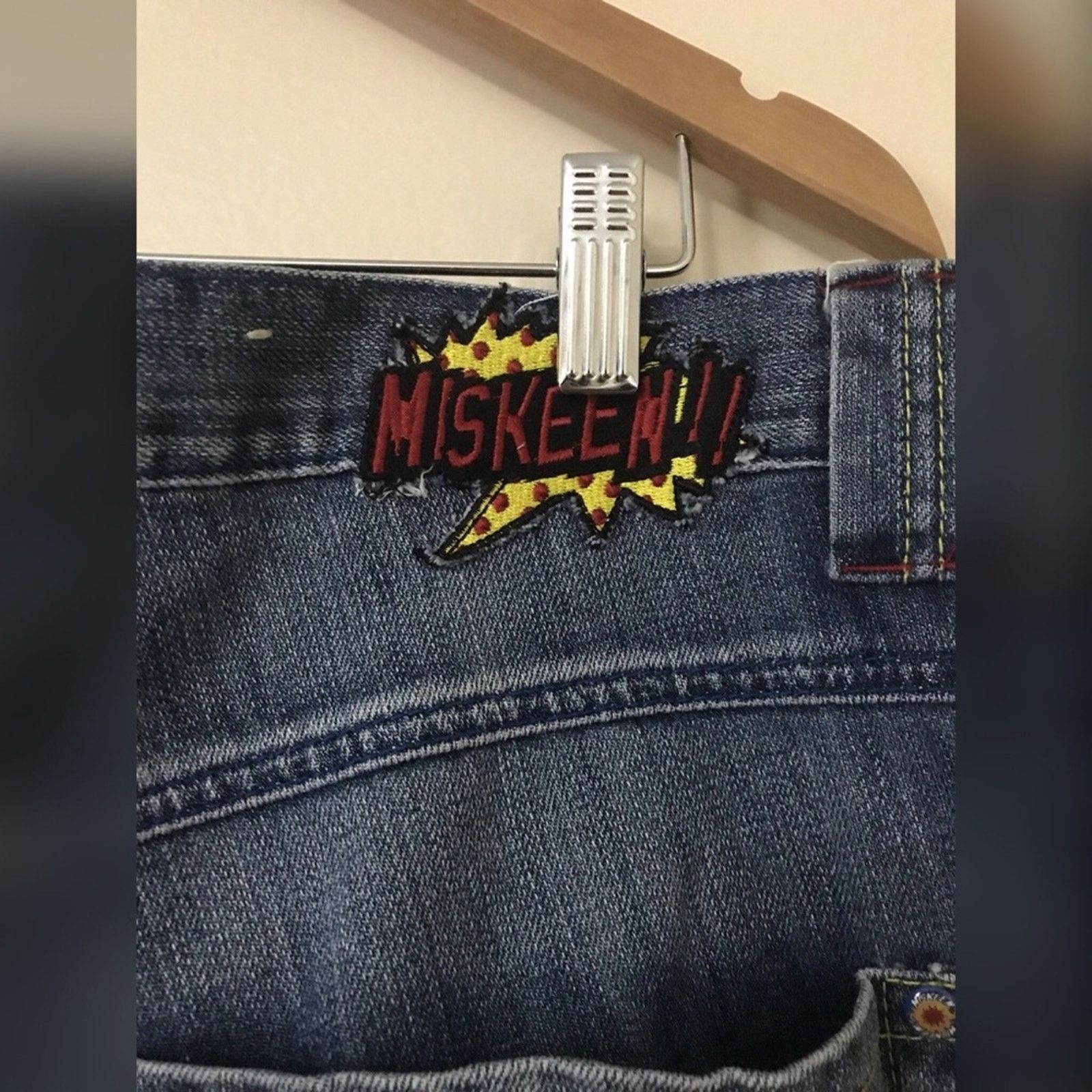 Other MISKEEN MSKN Embroidered Baggy Hip Hop Denim Jeans Size US 38 / EU 54 - 6 Thumbnail
