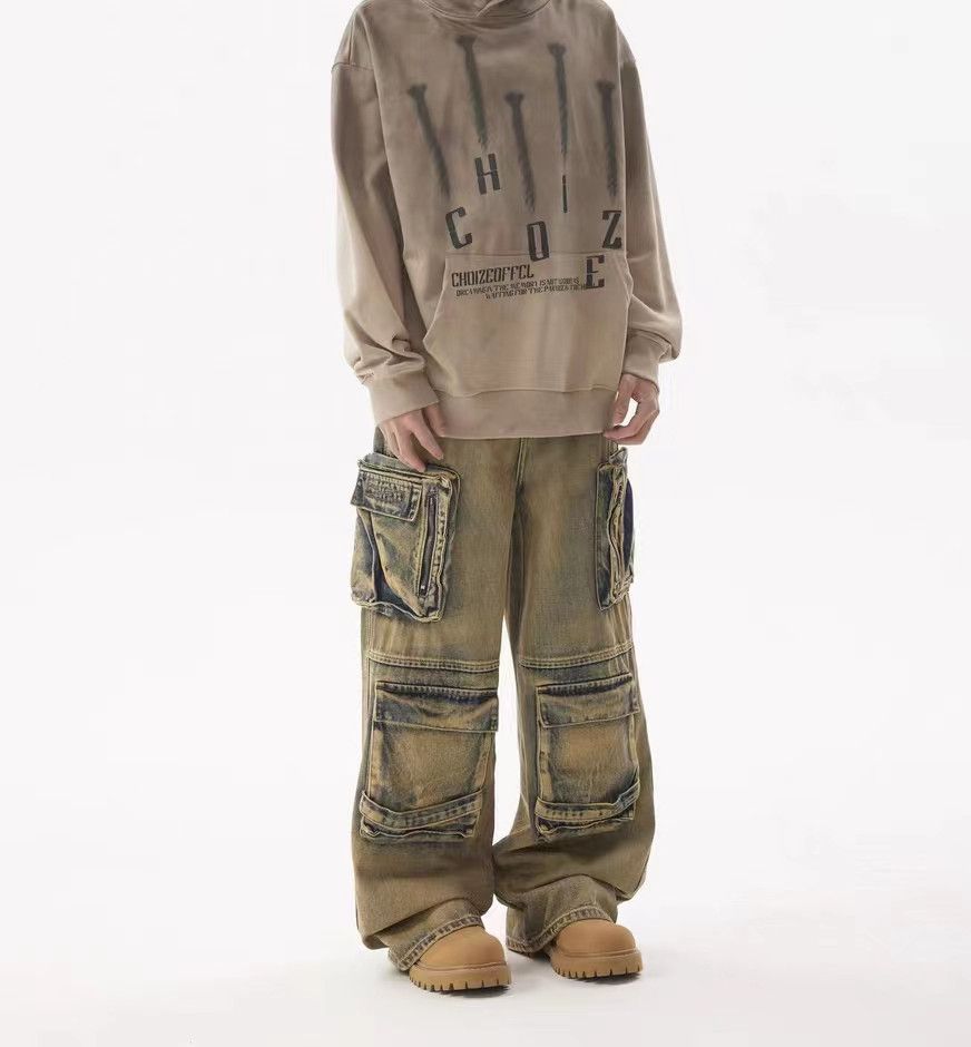 Designer × Japanese Brand × Vintage Vintage Street Washed and Aged Multi-Pocket Workwear Jeans Size US 32 / EU 48 - 5 Thumbnail