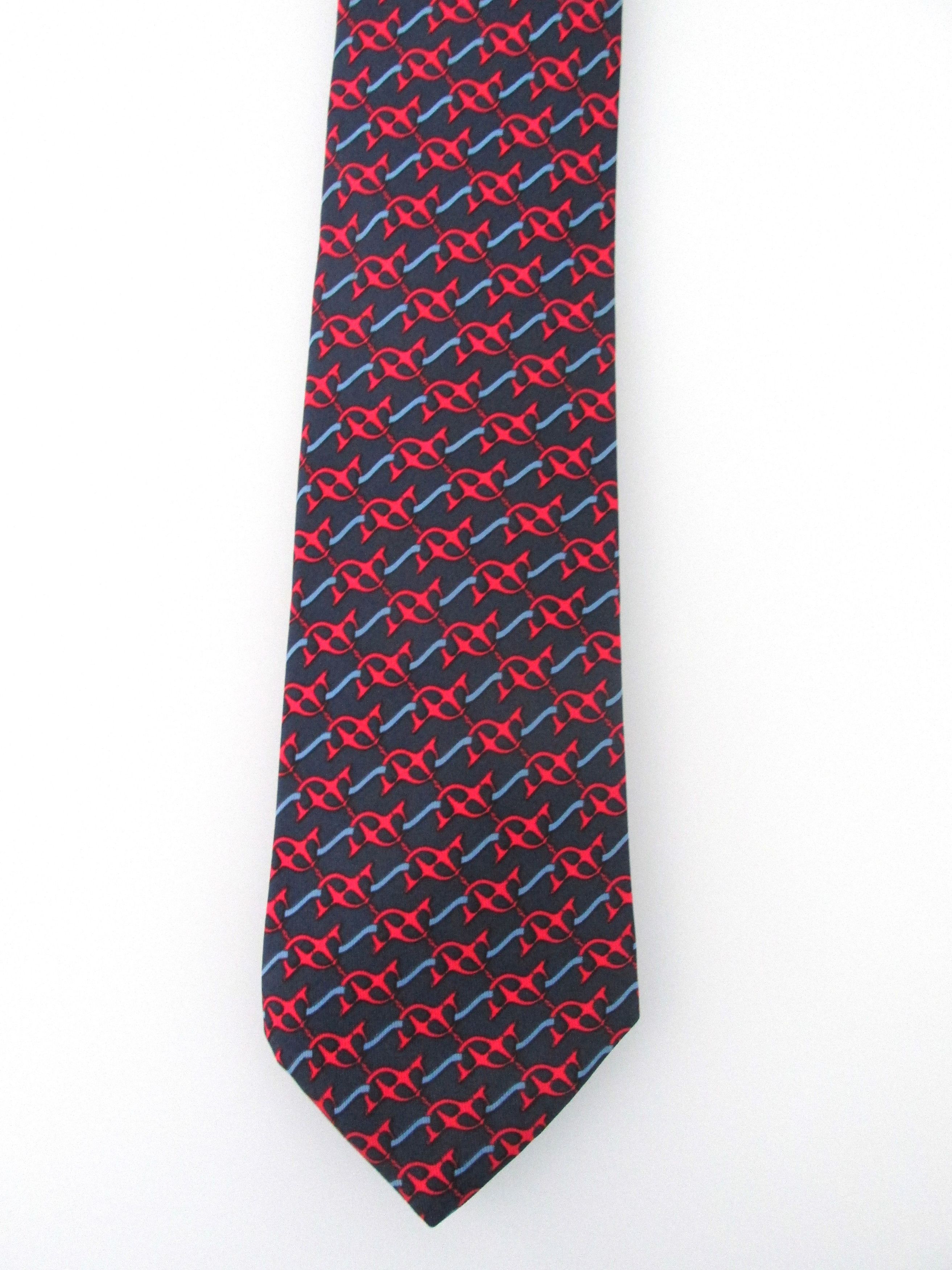 Hermes Hermes Vintage Men's Silk Tie Size ONE SIZE - 2 Thumbnail