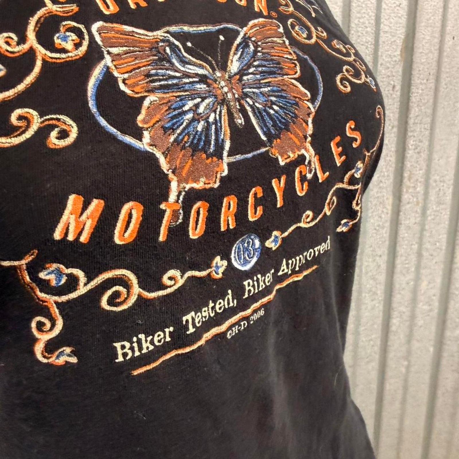 Harley Davidson Vintage Harley davidson black butterfly tank top Size S / US 4 / IT 40 - 3 Thumbnail