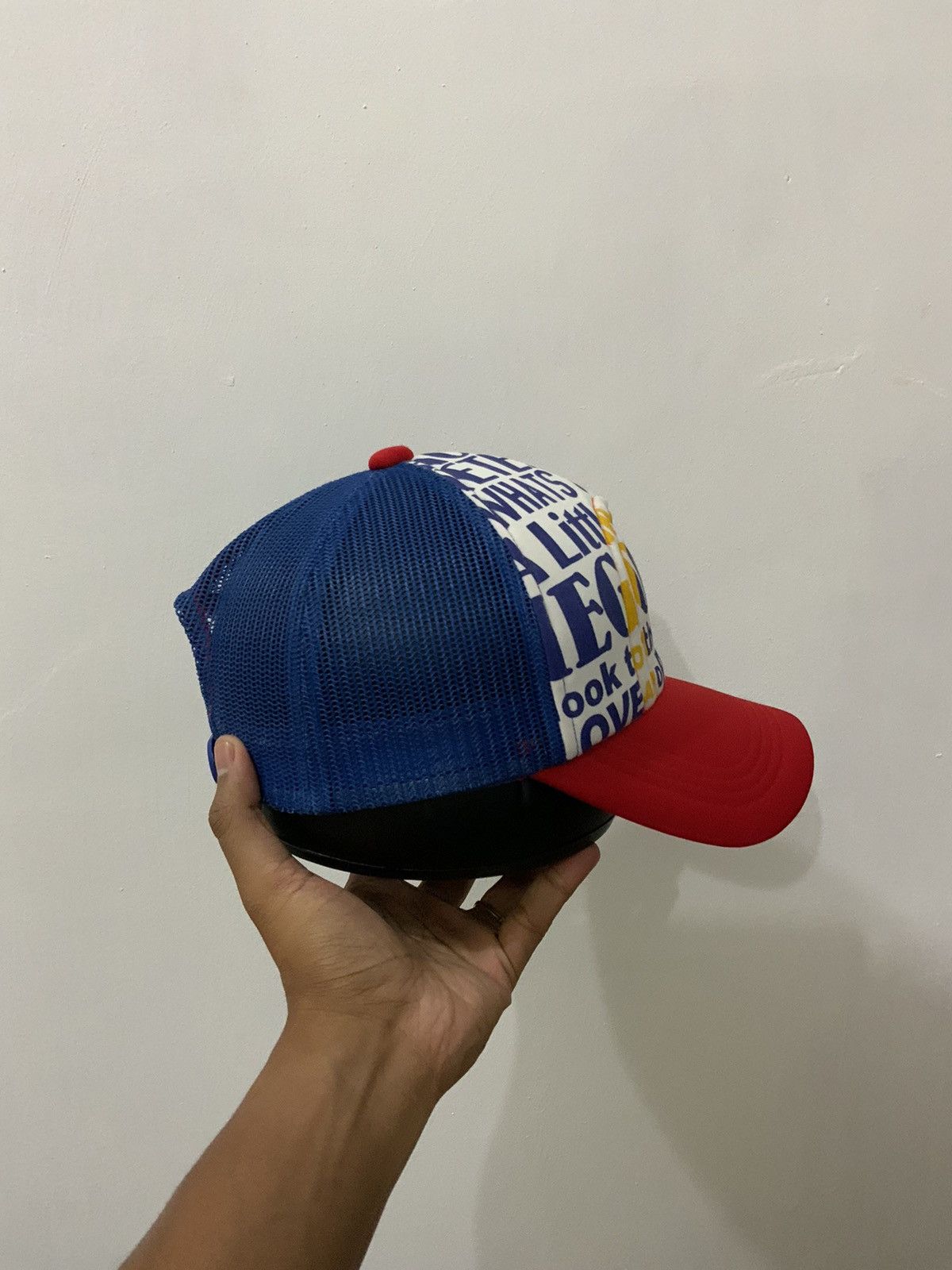 Japanese Brand Peace Relaxation Distressed Style Trucker Cap Hat Size ONE SIZE - 4 Thumbnail