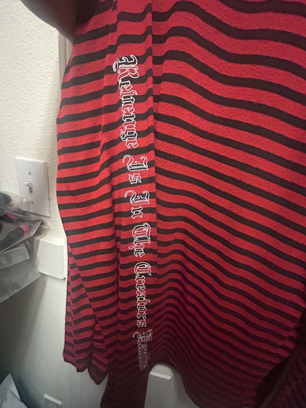 Revenge Revenge Black and Red Stripes White Motion Logo Size US L / EU 52-54 / 3 - 2 Thumbnail