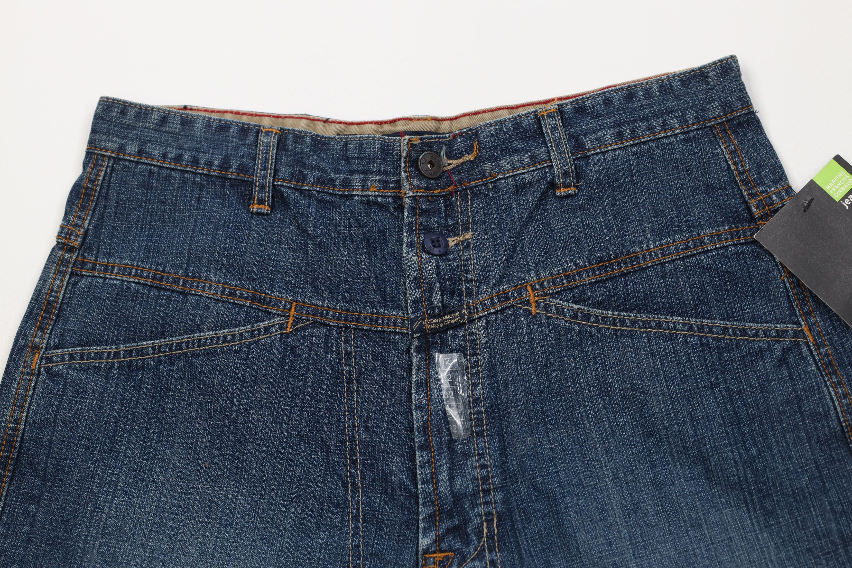 Marithe + Francois Girbaud Deadstock Vintage 90s Marithe Francois Girbaud Denim Shorts Size US 32 / EU 48 - 2 Thumbnail