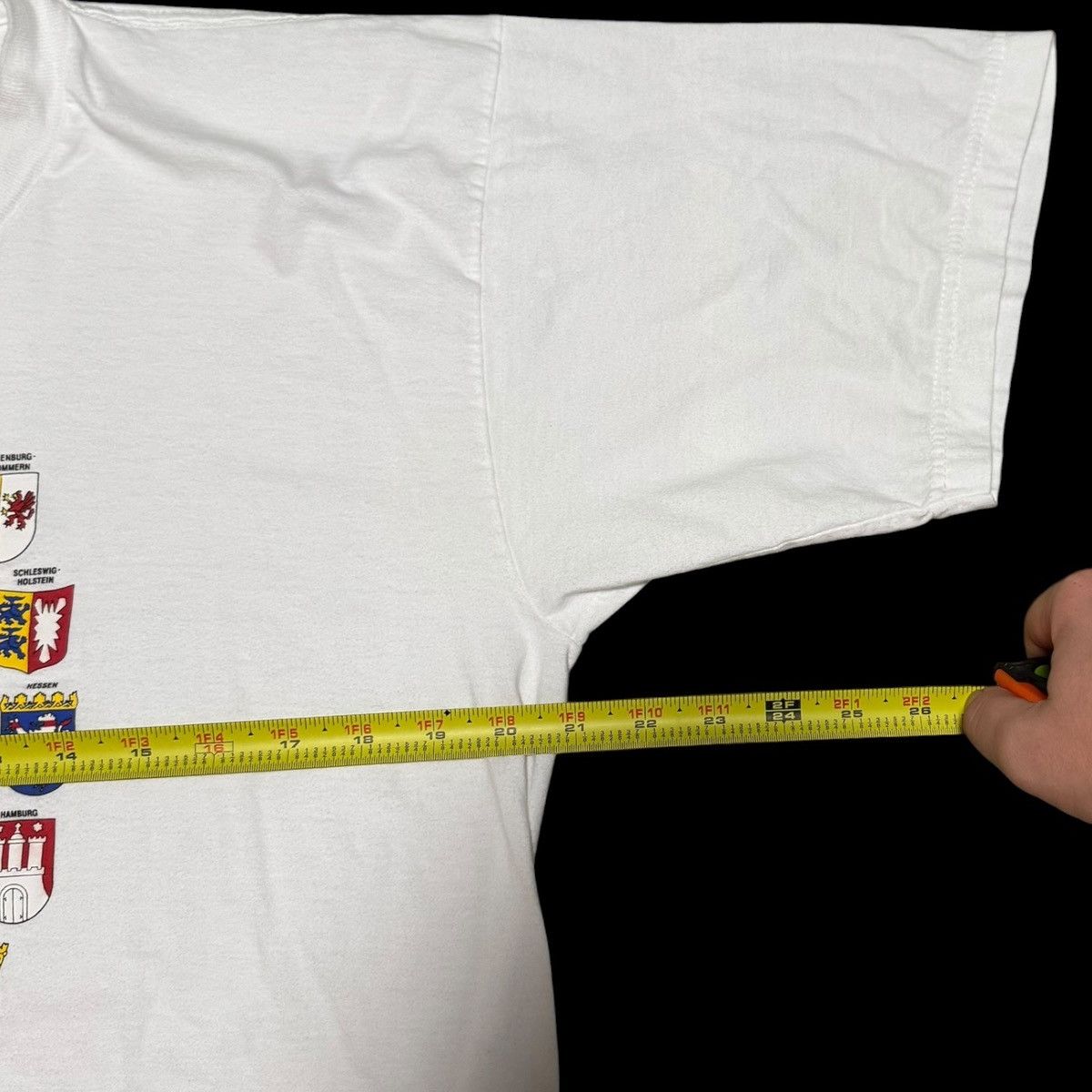 Jerzees Vintage Germany Family Sigil White Shirt Men's Large Size US L / EU 52-54 / 3 - 6 Thumbnail