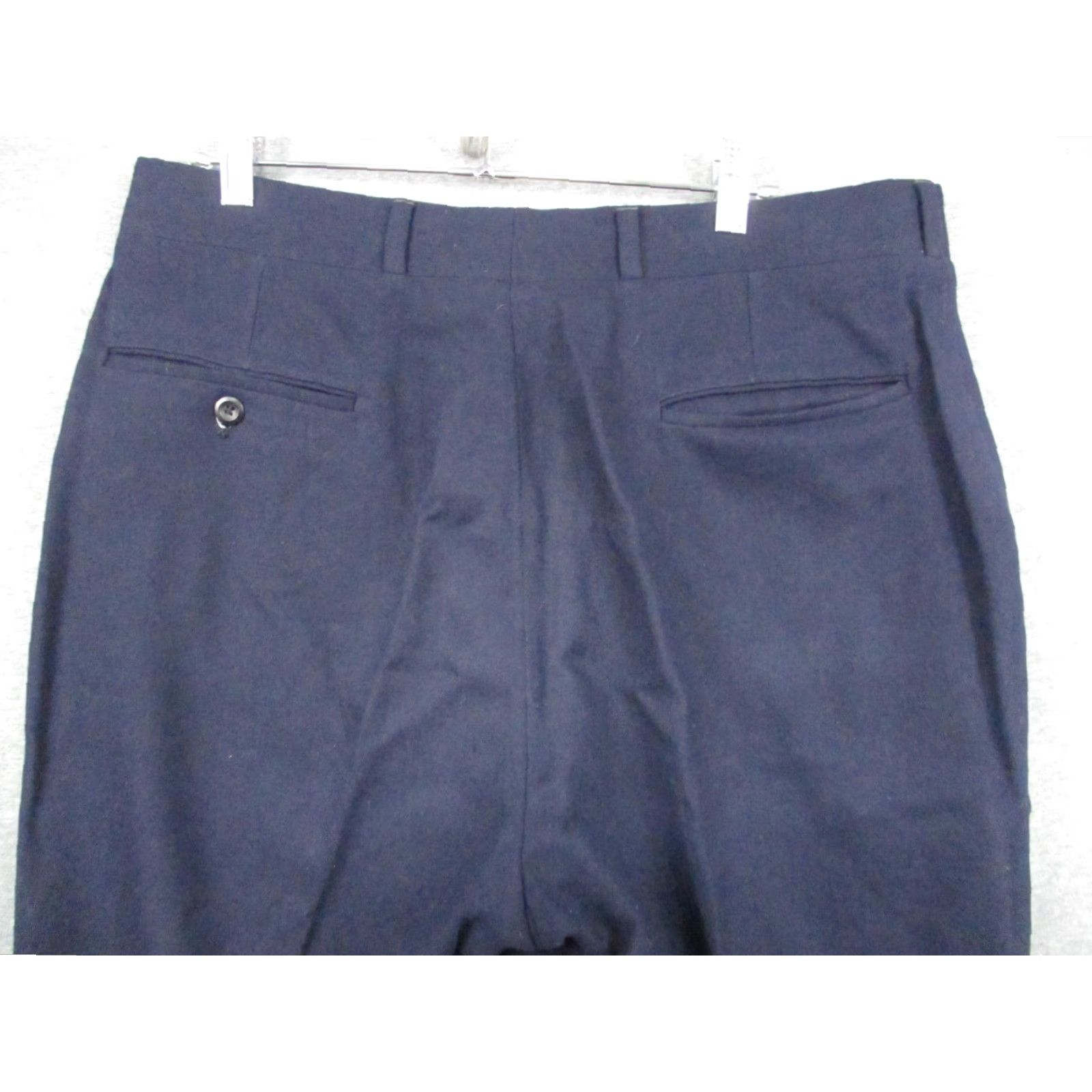 Vintage VINTAGE Corbin Huntington Flannel Pants 34x29 Navy Trousers EUC Mens Straight Wool Front Flat Front Slim Dress Pants Blues 90s Size US 34 / EU 50 - 7 Thumbnail
