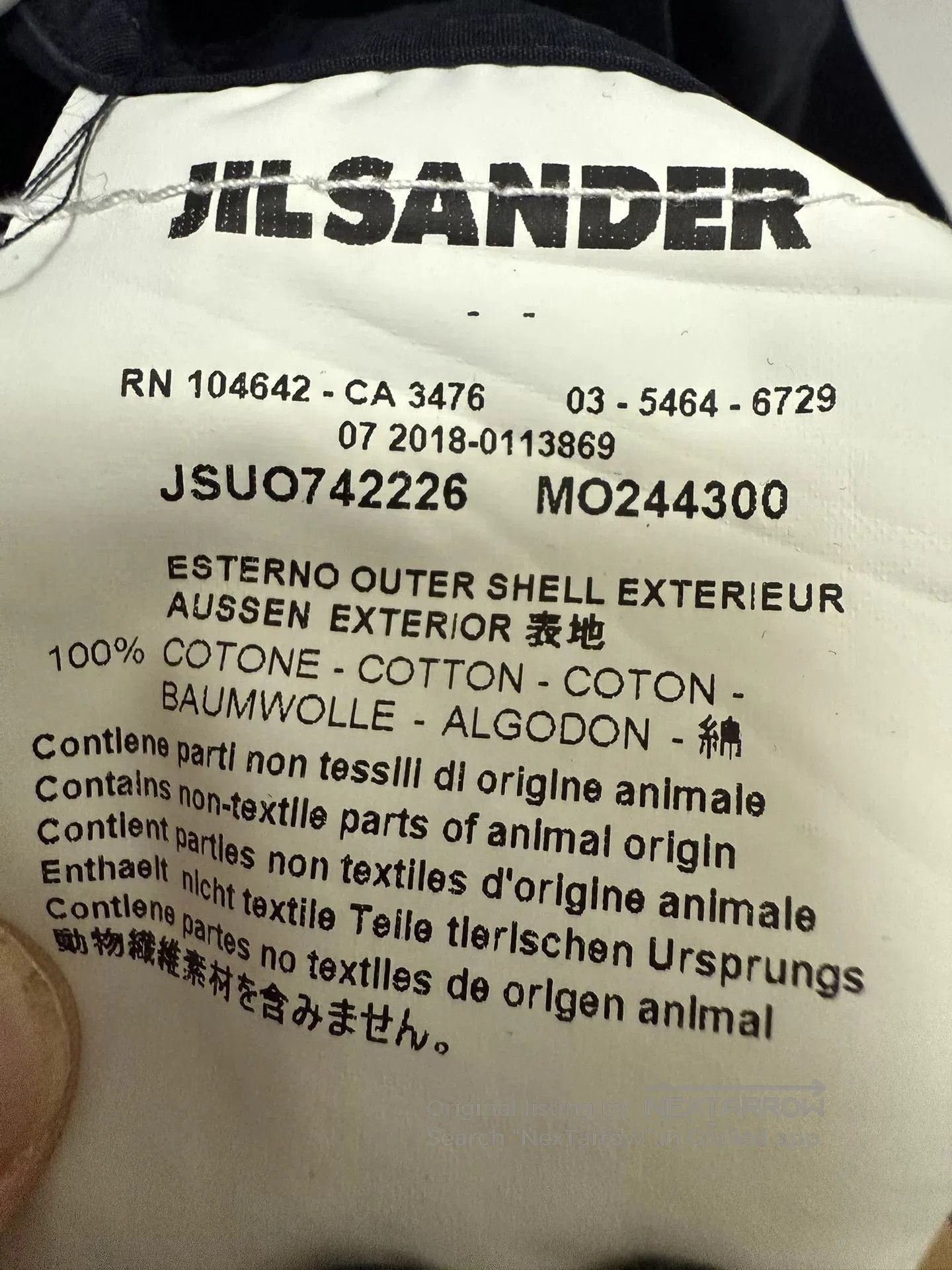 Jil Sander JIL SANDER Navy Cotton Shirt Italy. Size US M / EU 48-50 / 2 - 5 Thumbnail
