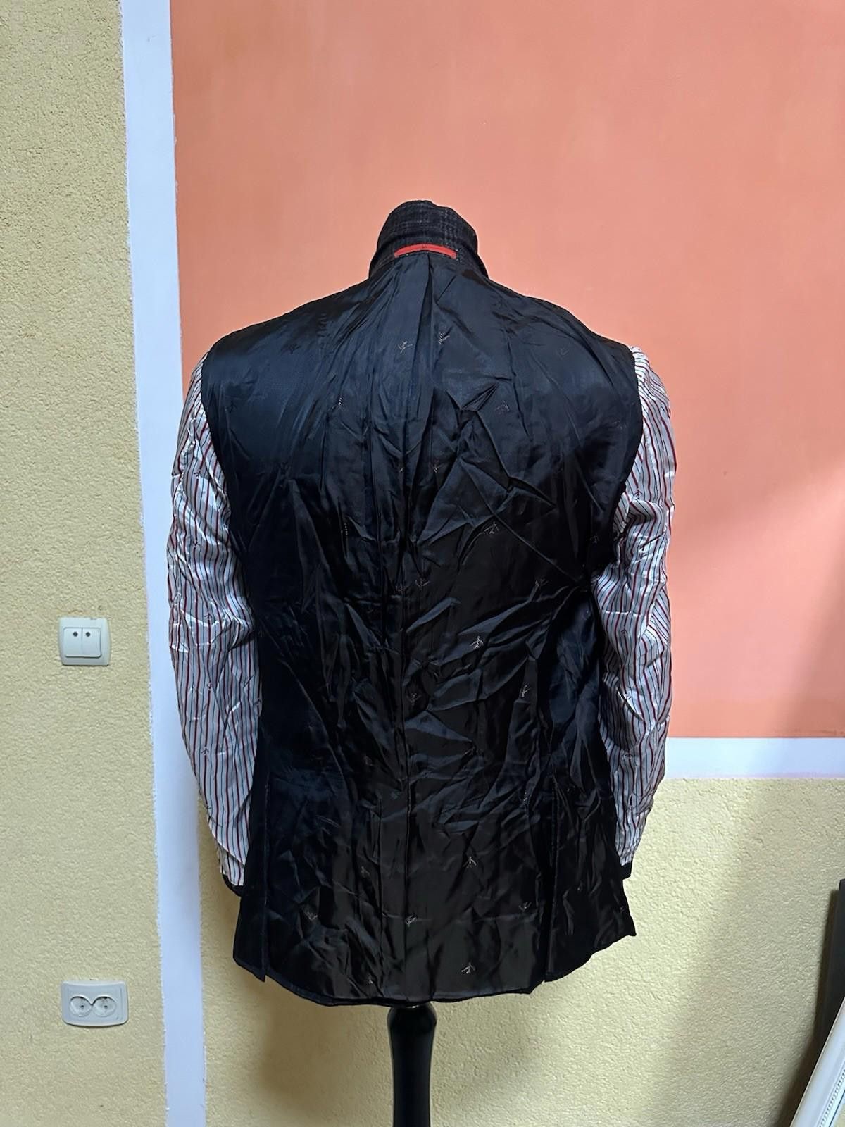 Isaia Napolii Isaia Napoli Slim-Fit Gregory Layered Check Wool Sport Coat Size 48R - 10 Thumbnail