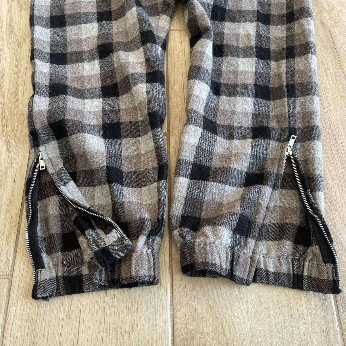 Rick Owens FW2019 "Larry" Black Plaid Wool Zipper Jogger Pants Size US 35 - 4 Thumbnail
