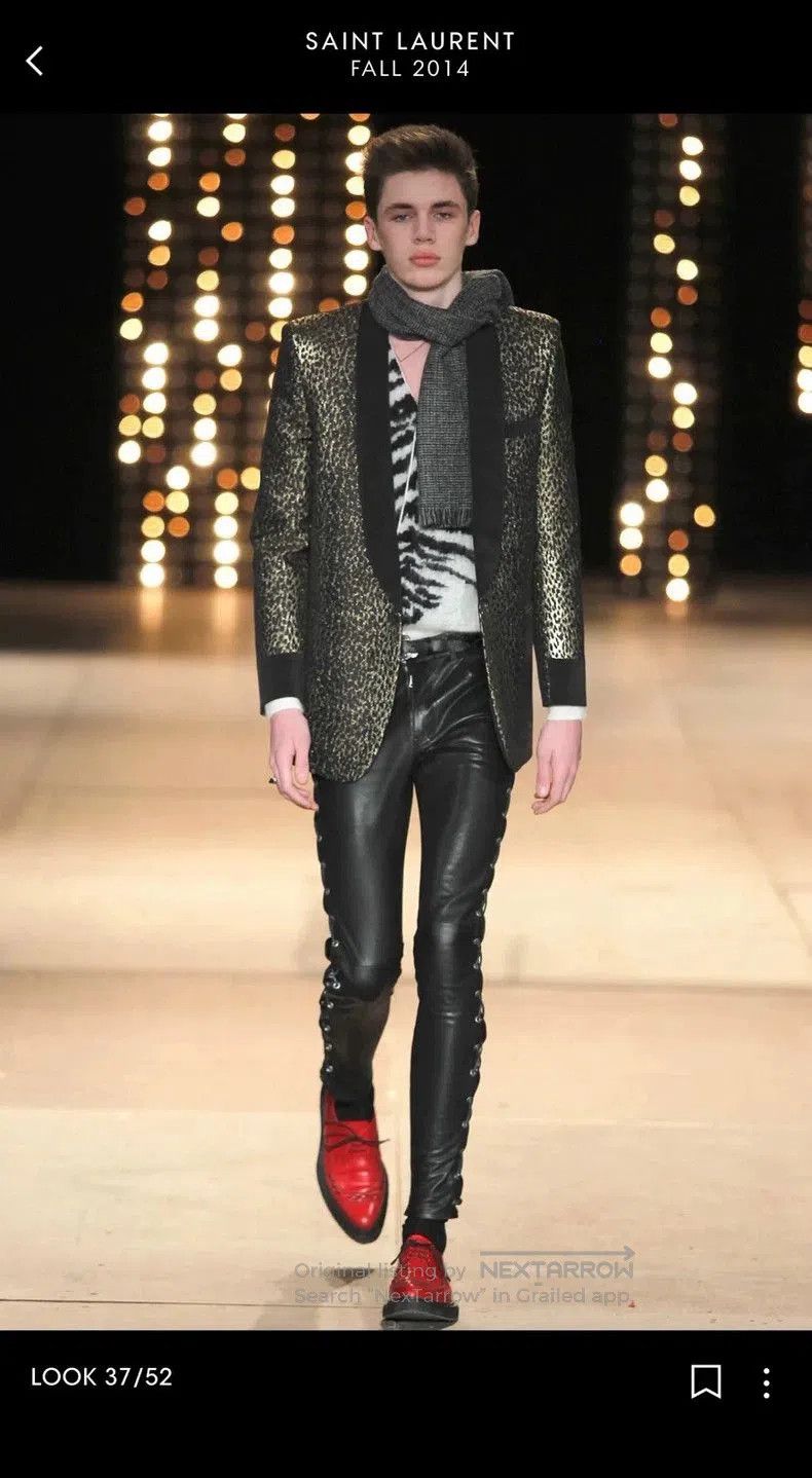 Hedi Slimane Saint Laurent Tiger Stripe Cardigan. Size US XL / EU 56 / 4 - 5 Thumbnail