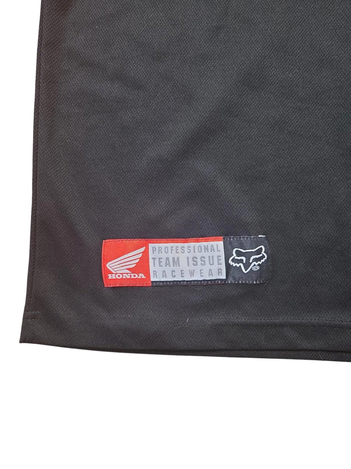 Fox Racing 90s Honda Fox Motocross Jersey Men's L Black Red Team Issue Size ONE SIZE - 3 Thumbnail