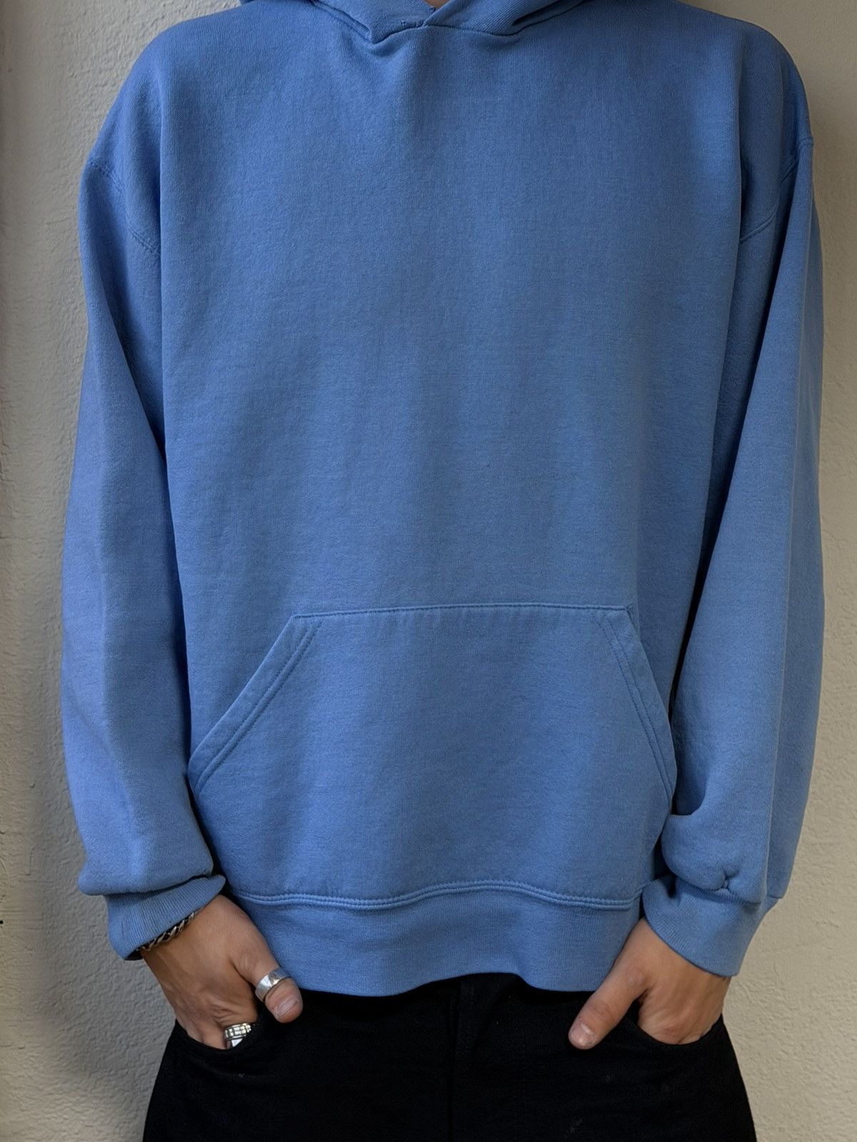 Vintage Blue blank hoodie Size US M / EU 48-50 / 2 - 2 Thumbnail