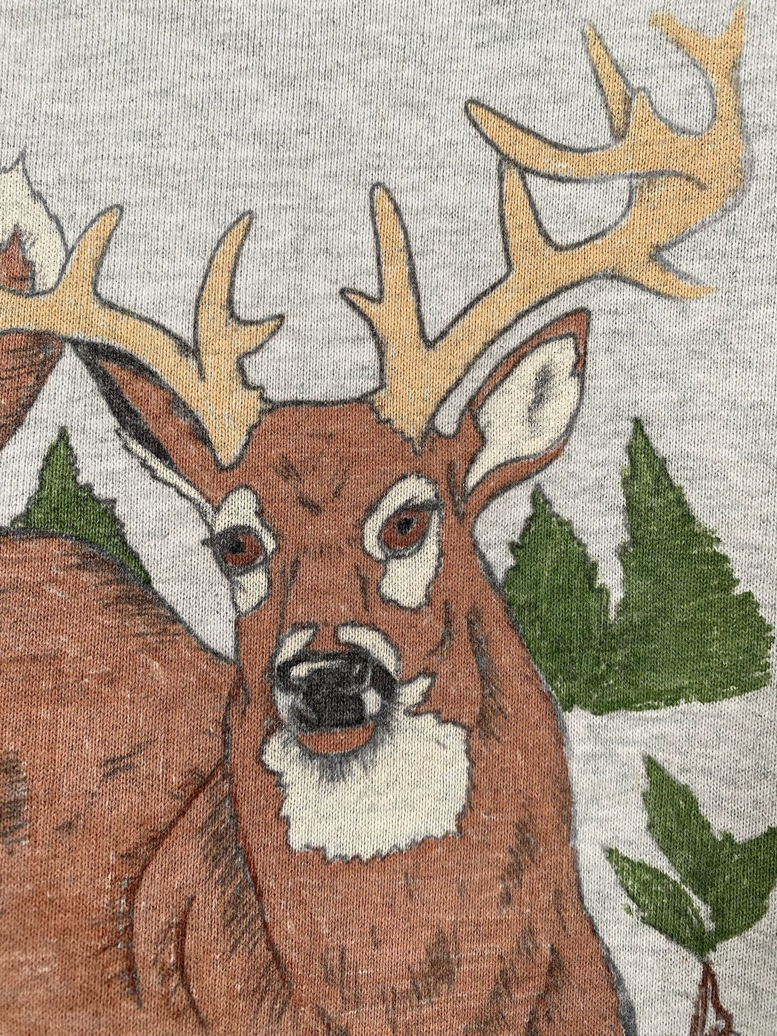 Vintage 90’s Deer Nature Hand Painted Sweatshirt Men’s Size Large Size US L / EU 52-54 / 3 - 4 Thumbnail