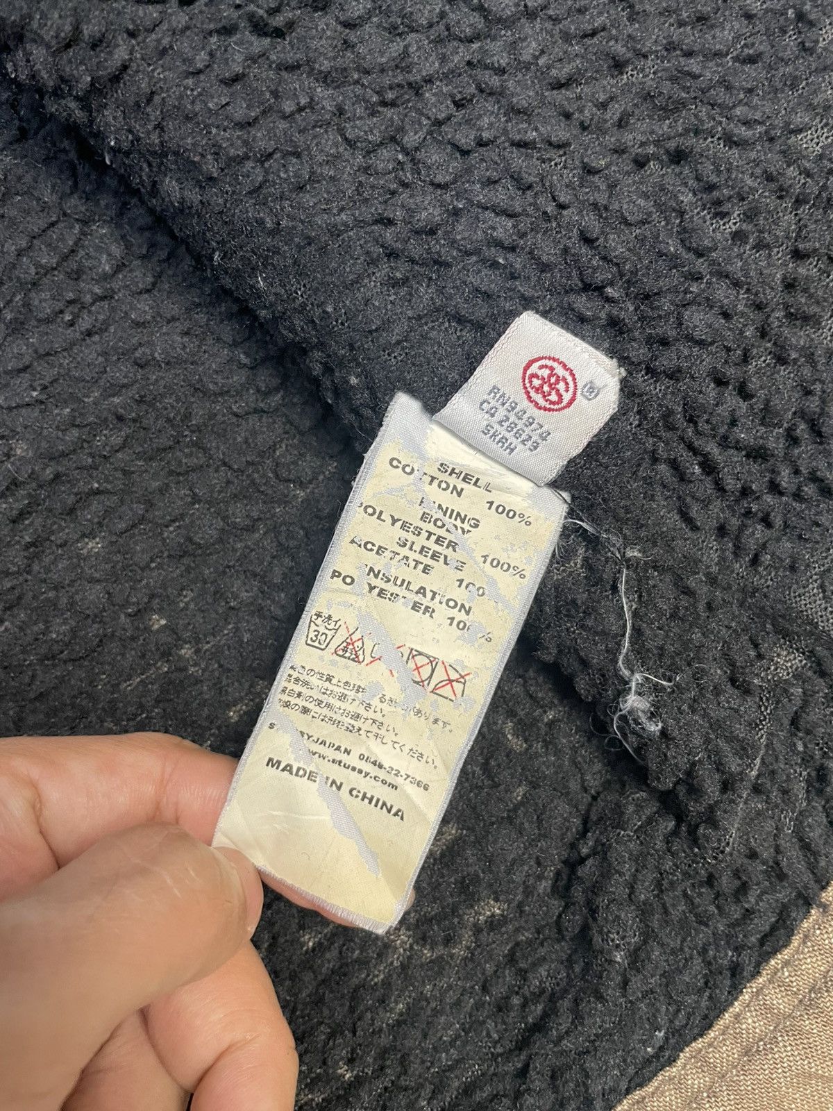 Stussy Vintage Stussy Sherpa Linen Distressed Jacket Size US XL / EU 56 / 4 - 9 Thumbnail