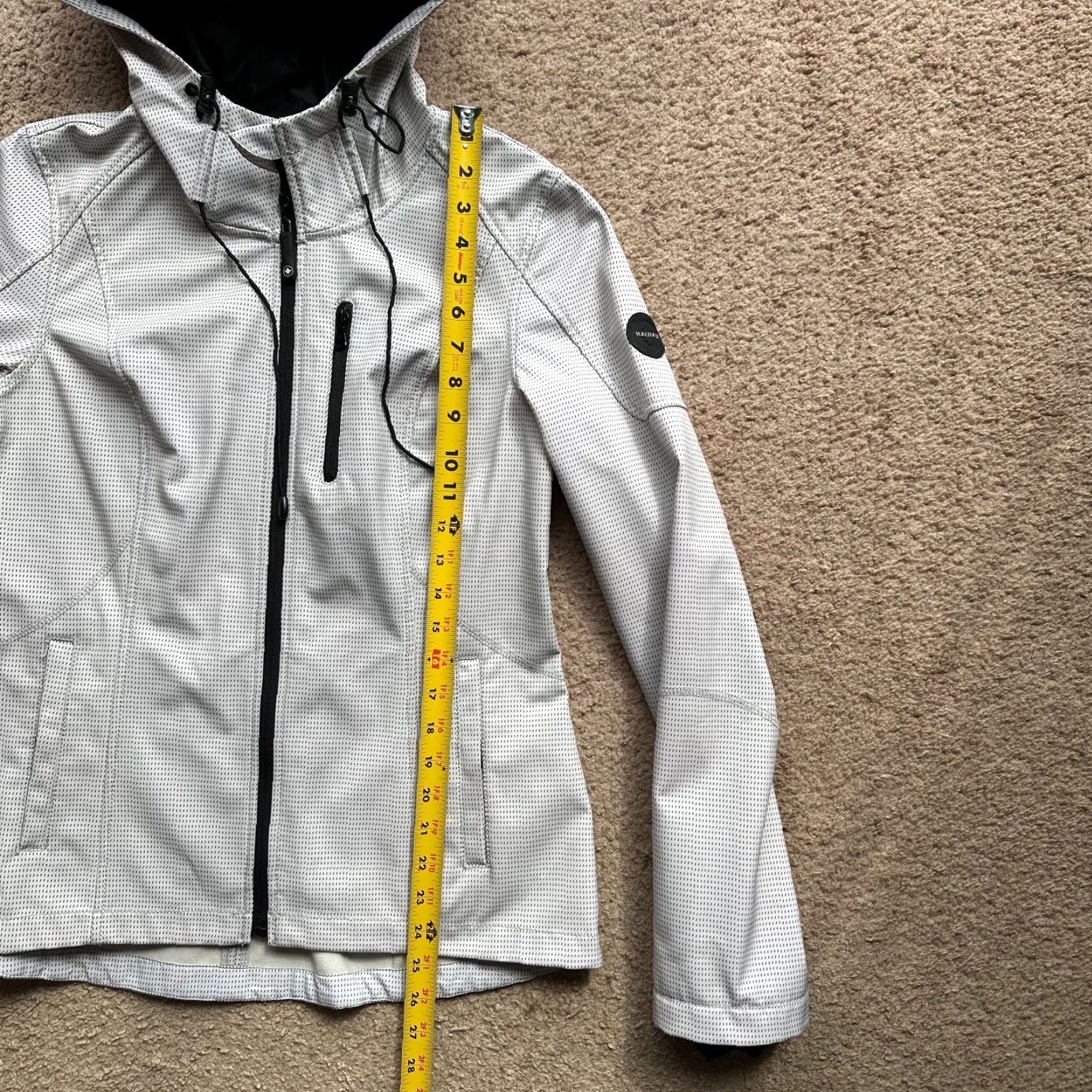 Vintage Halifax Womens Jacket White Full Zip Hooded Softshell Size M / US 6-8 / IT 42-44 - 7 Thumbnail