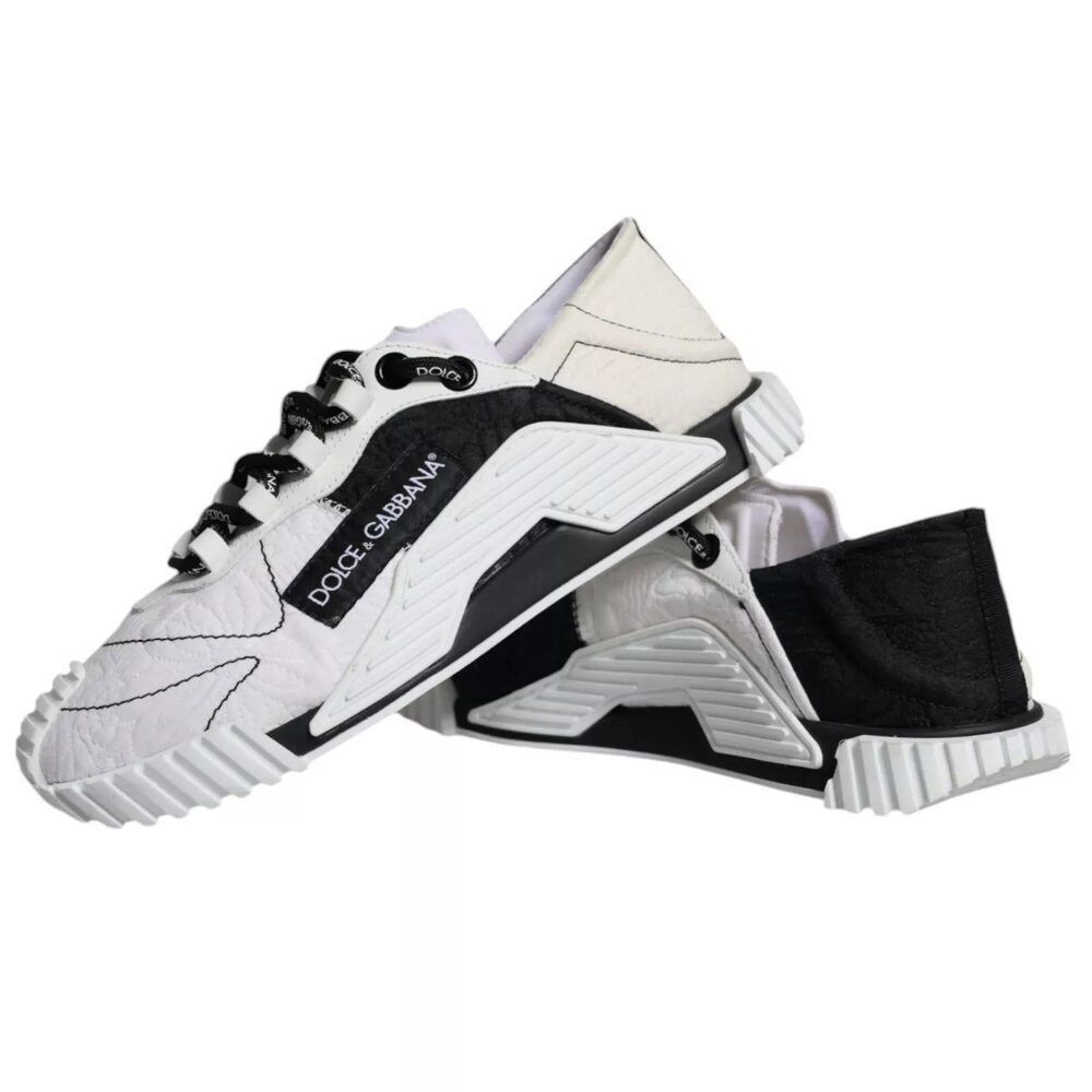 Dolce & Gabbana Dolce & Gabbana White Black Low Top NS1 Sneakers Shoes Size US 7.5 / IT 37.5 - 5 Thumbnail
