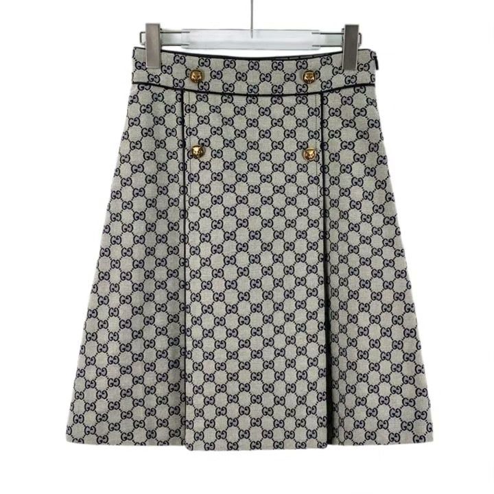 Gucci Gucci Logo Jacquard Cotton Skirt Size 40" / US 18 - 1 Thumbnail