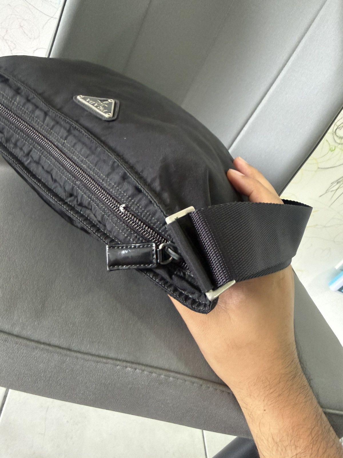 Prada Vintage Prada Medium Black Crossbody Sling Bag Size ONE SIZE - 8 Thumbnail