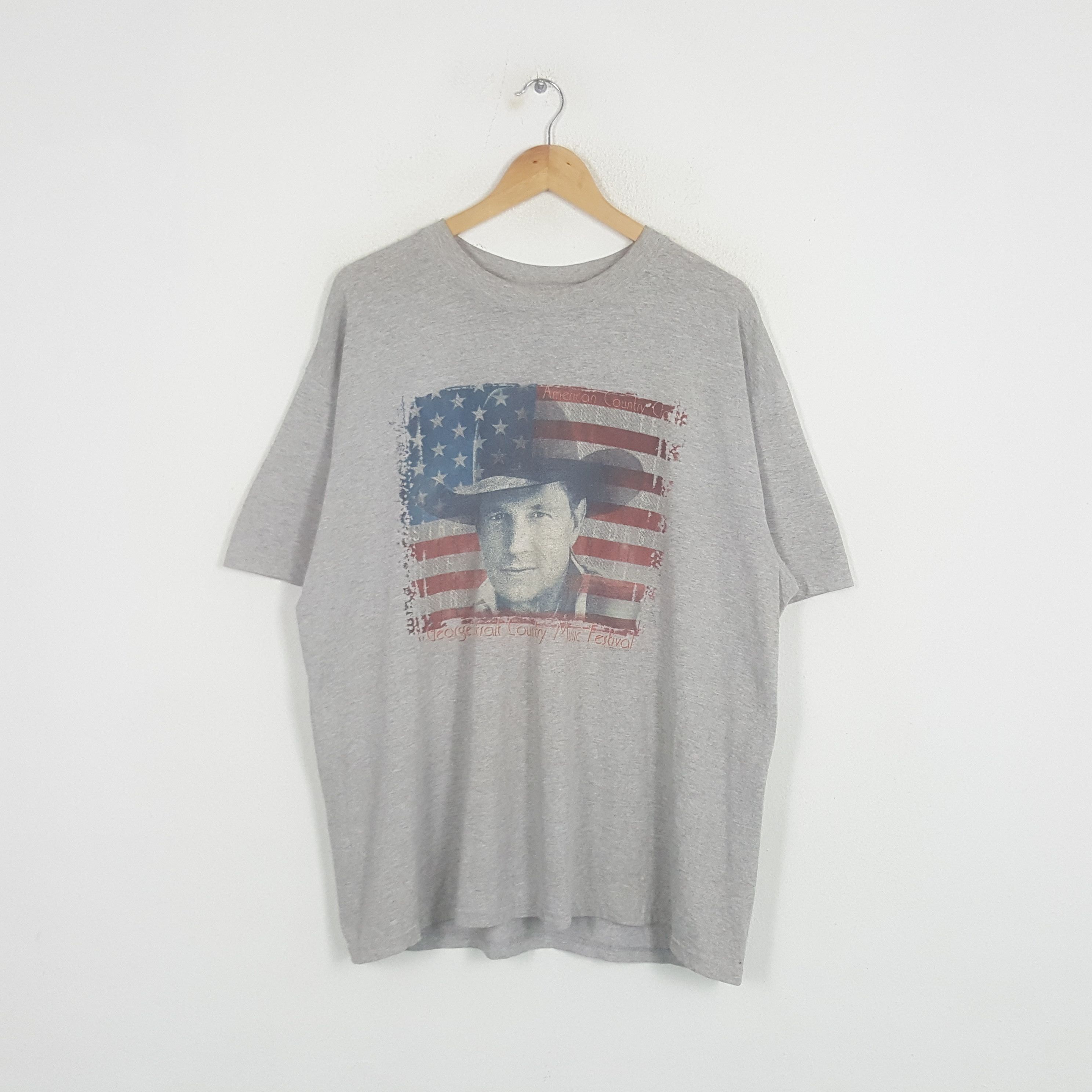 Vintage George Strait County Music Fes Solo Singer Tshirt
