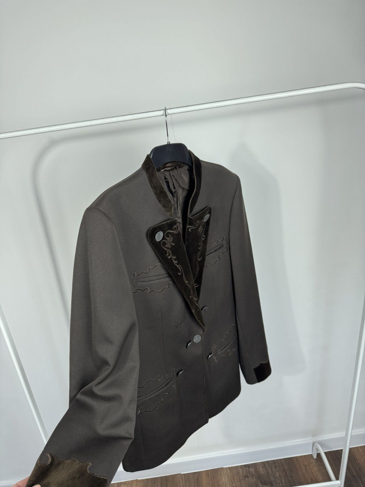 Other Vintage Austrian Wool Double Breasted Velvet Trim Blazer Size US M / EU 48-50 / 2 - 4 Thumbnail