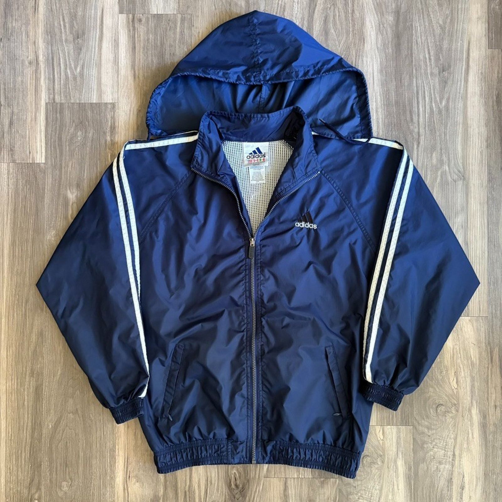 Adidas × Vintage Vintage Adidas Windbreaker Track Jacket Mens Size L Blue Size US L / EU 52-54 / 3 - 1 Thumbnail