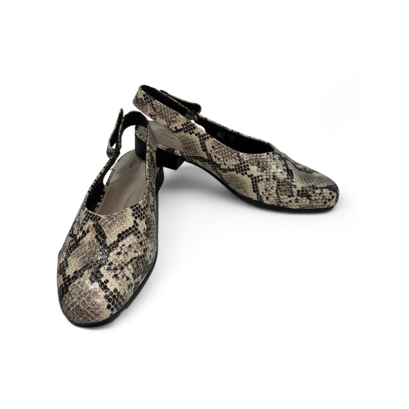 Clarks Clarks Faux Leather Snake Print Slingbacks women sz 9.5 Size US 9.5 / IT 39.5 - 1 Thumbnail