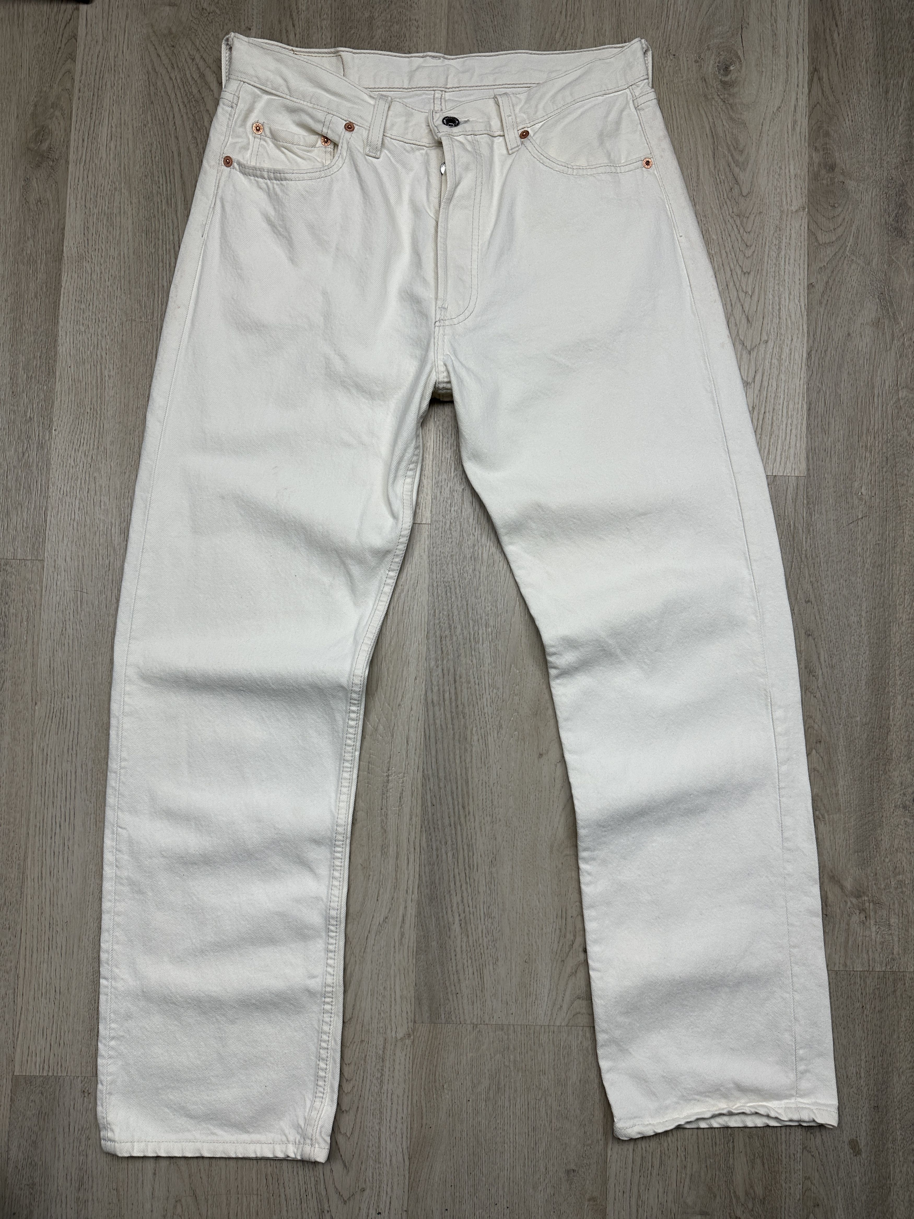 Levi's Levi's 501 90s Vintage White Denim Pants Jeans Size US 34 / EU 50 - 5 Thumbnail