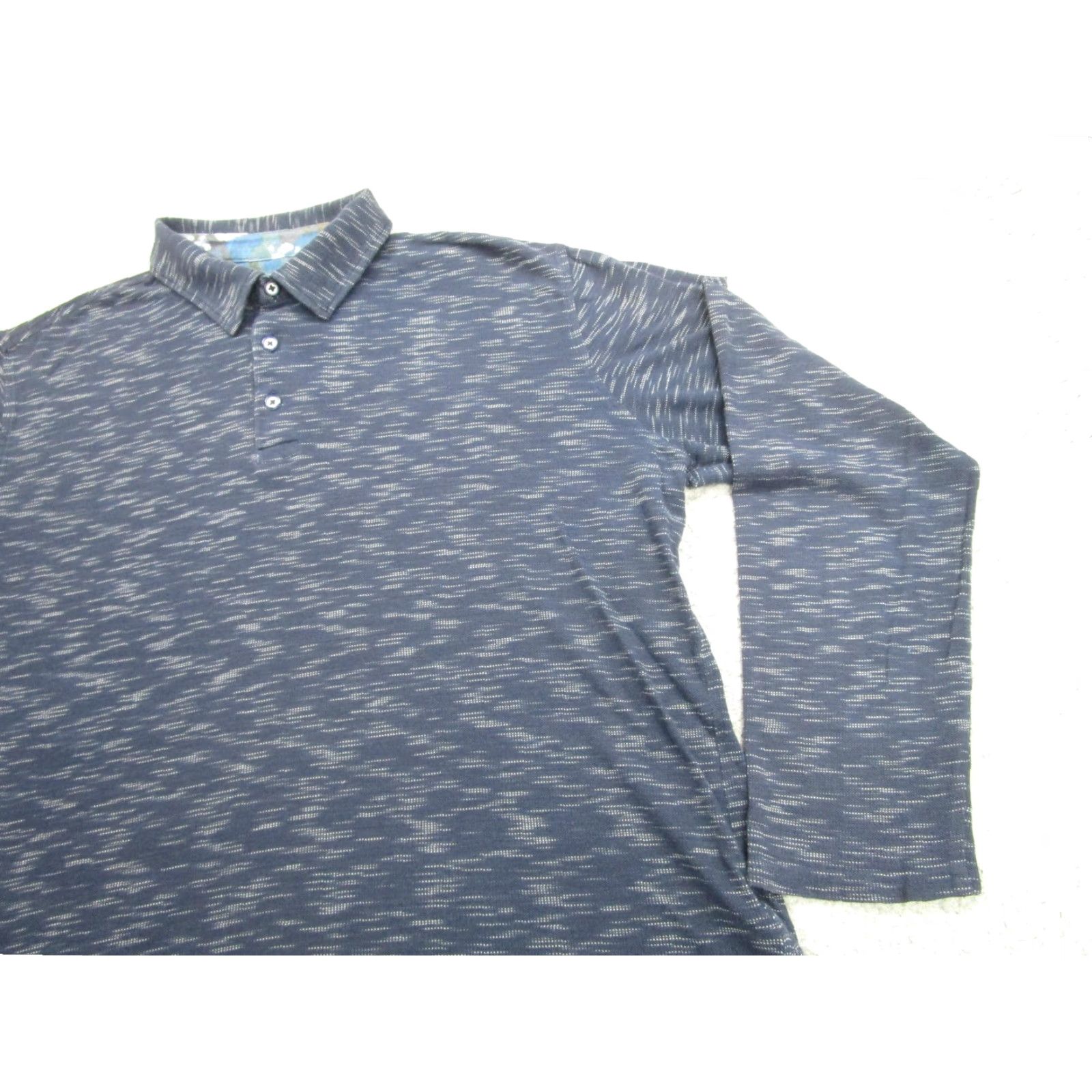 Robert Graham Robert Graham Polo Shirt Mens Large Blue Classic Fit Long Sleeve Cotton Modal Size US L / EU 52-54 / 3 - 2 Thumbnail