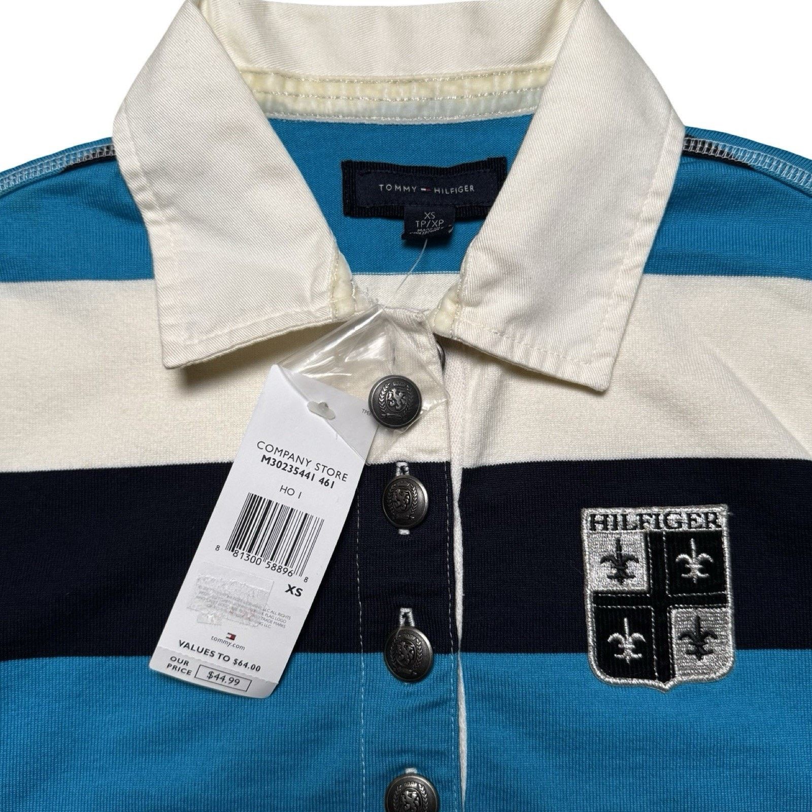 Tommy Hilfiger Womens Tommy Hilfiger Rugby Long Sleeve Striped Polo XS Size XS / US 0-2 / IT 36-38 - 3 Thumbnail