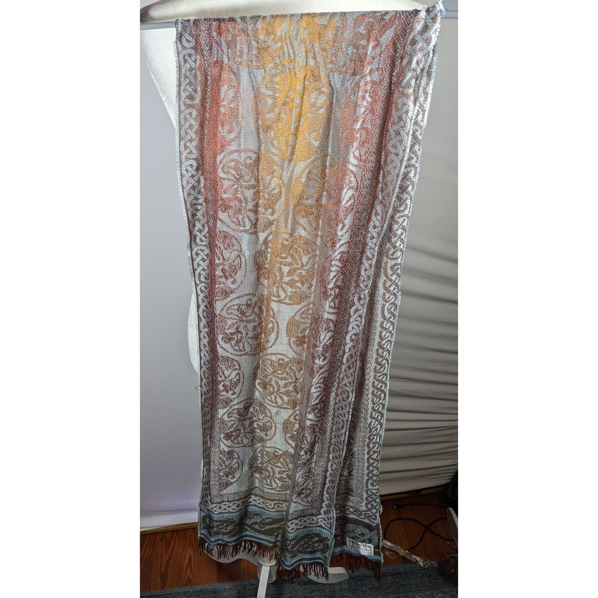 Other Molina by Jimmy Hourihan Rainbow And Grey Celtic Knot Scarf Size ONE SIZE - 11 Thumbnail