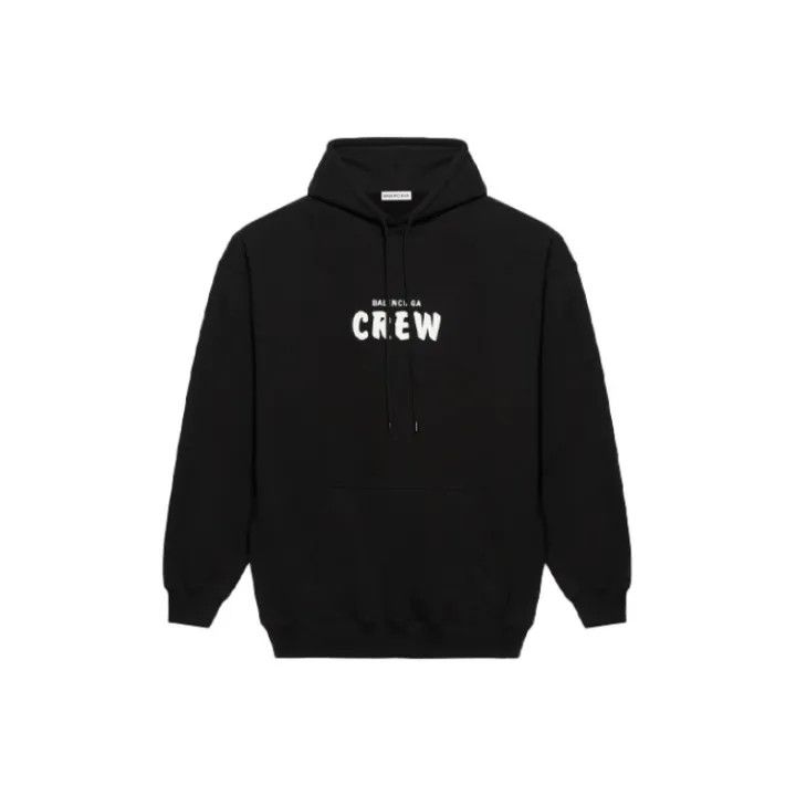 Balenciaga Balenciaga Black Crew Hooded Sweatshirt for Women 0079 Size S / US 4 / IT 40 - 1 Thumbnail