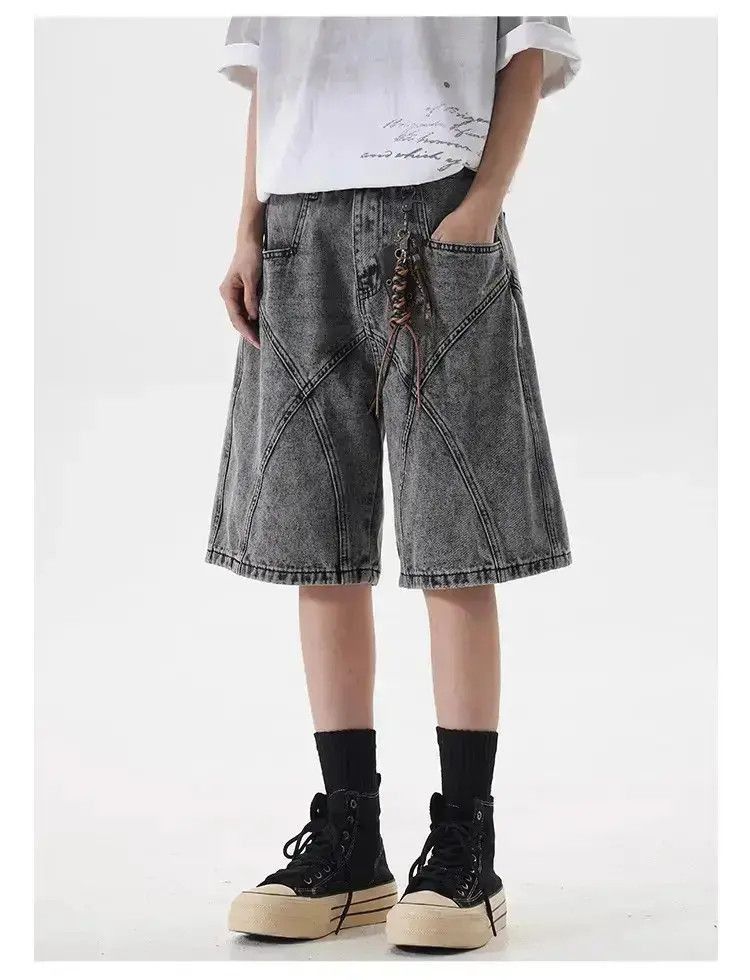 Japanese Brand Retro structured loose denim shorts Size US 32 / EU 48 - 2 Thumbnail