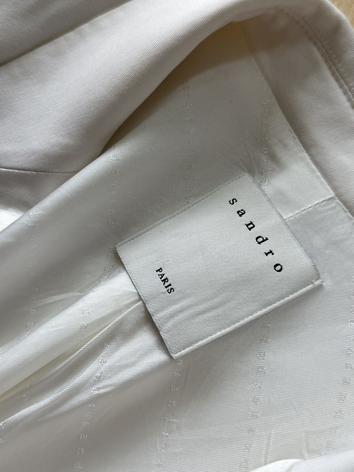 Sandro Sandro Paris White Tailored Blazer jacket Size M / US 6-8 / IT 42-44 - 3 Thumbnail