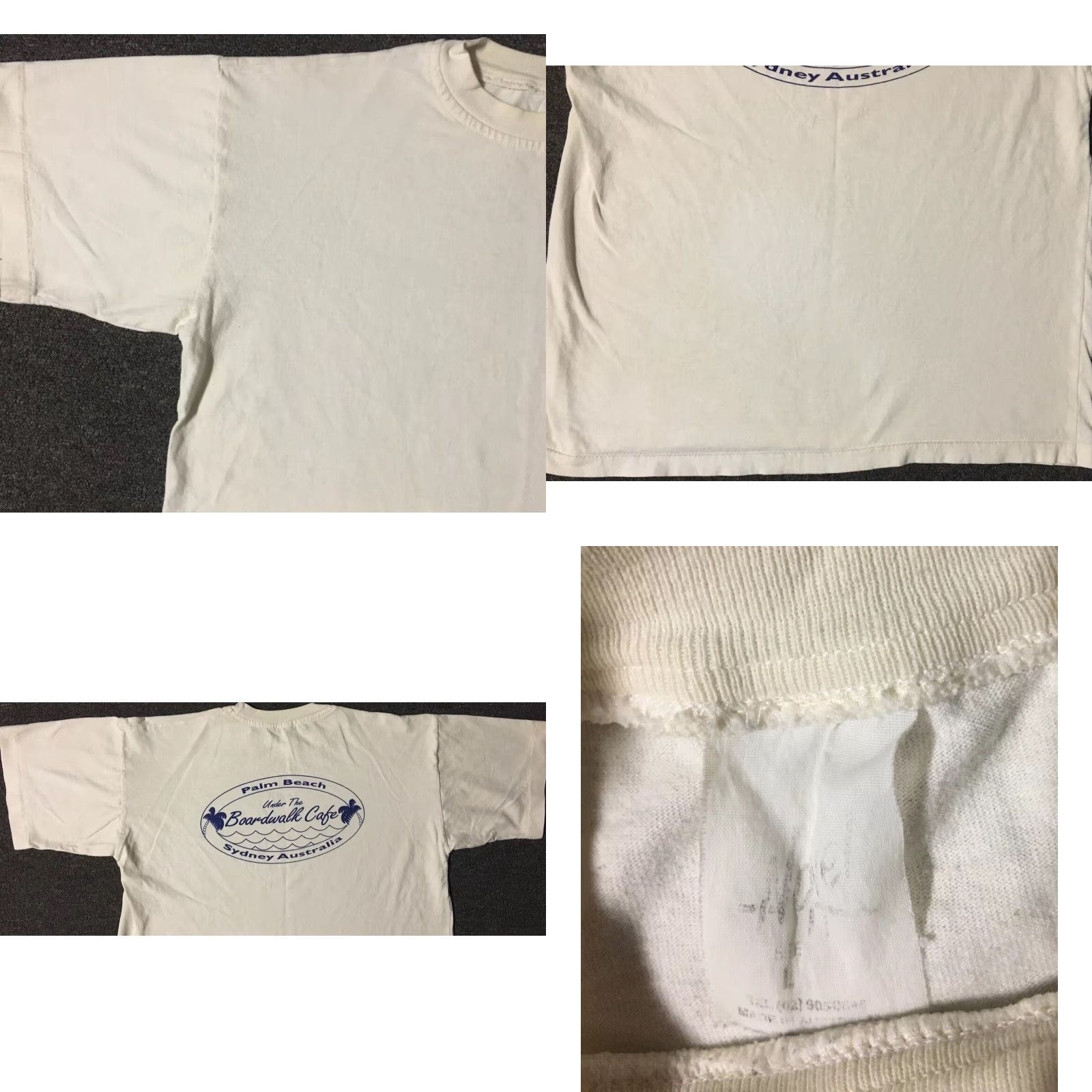 Vintage VINTAGE Single Stitch Shirt S White Palm Beach Boardriding 80s Grunge Surf Beach USA 1990s Kangaroo Boxy Mens) Size US S / EU 44-46 / 1 - 9 Thumbnail