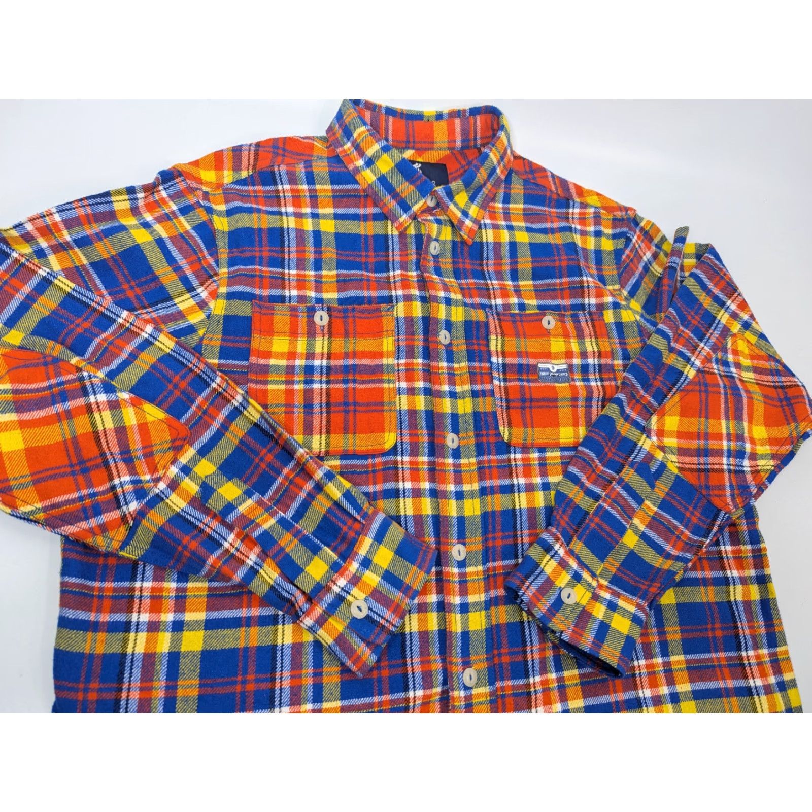 Rocawear VINTAGE Rocawear Shirt Men's 2XL Orange Plaid Button Up Long Sleeve Collared Hip Hop 90s Grunge Size US XXL / EU 58 / 5 - 2 Thumbnail