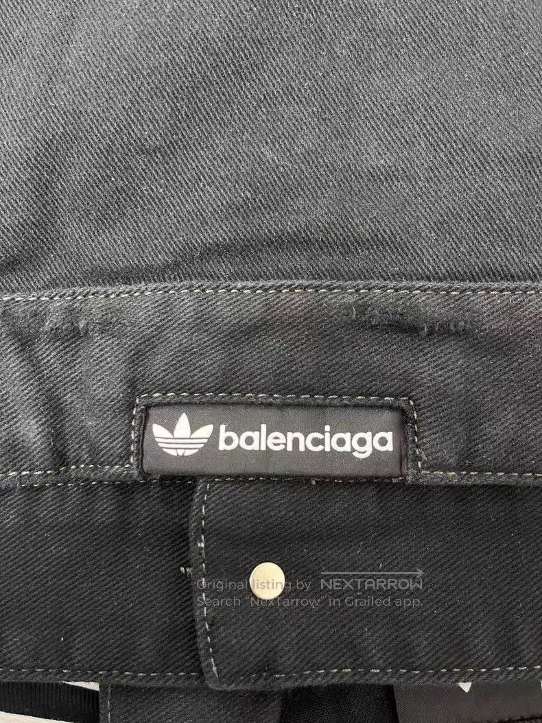 Balenciaga Balenciaga Logo Printed Striped Long Sleeve Denim Jacket Size US S / EU 44-46 / 1 - 3 Thumbnail