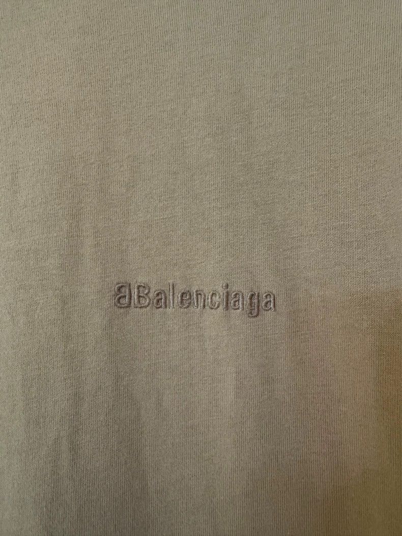 Balenciaga Balenciaga Khaki BB Embroidered Letter Short Sleeve Size US L / EU 52-54 / 3 - 3 Thumbnail