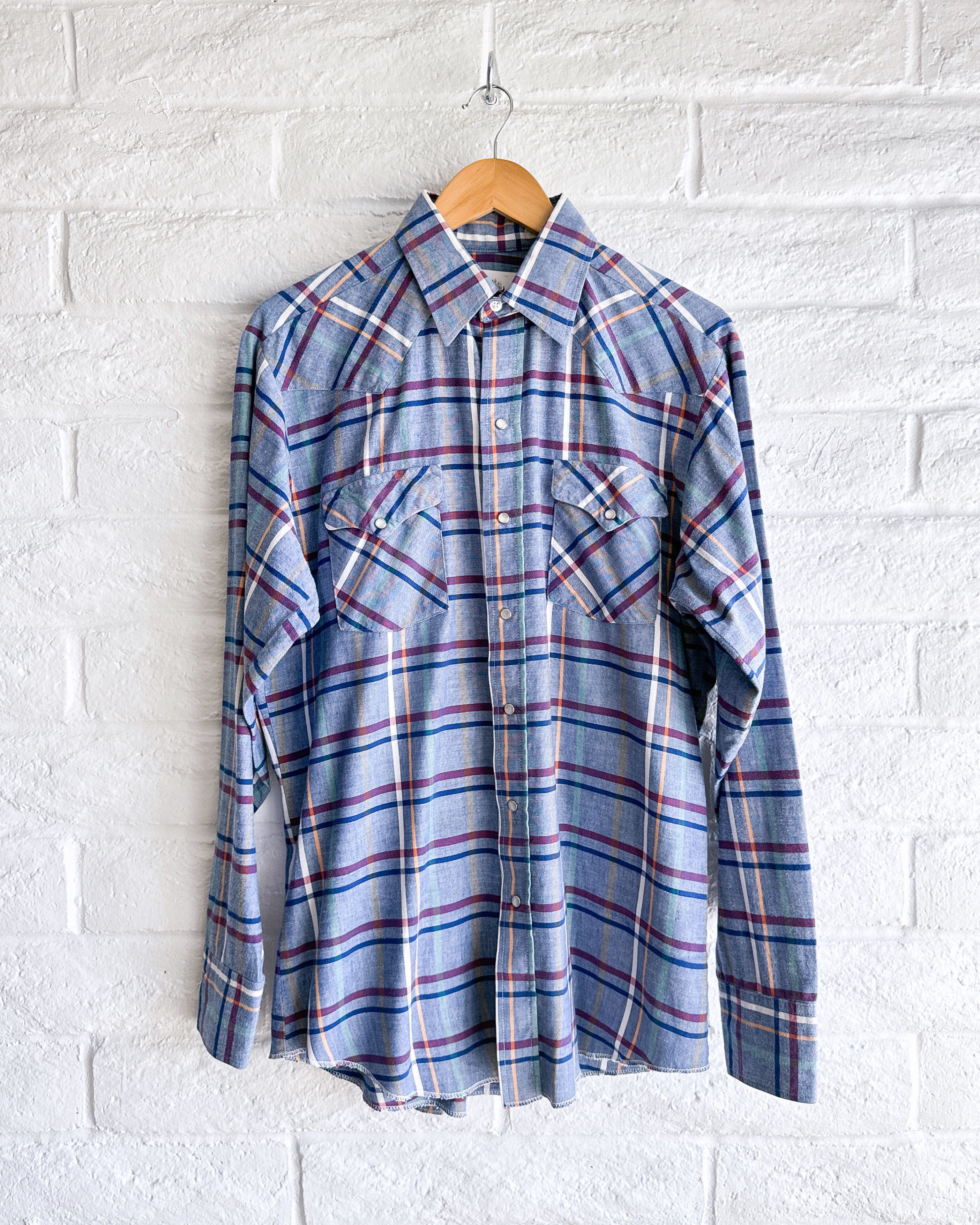Vintage Vintage 90s Ranch And Town Striped Western Shirt Men's L Size US L / EU 52-54 / 3 - 1 Thumbnail