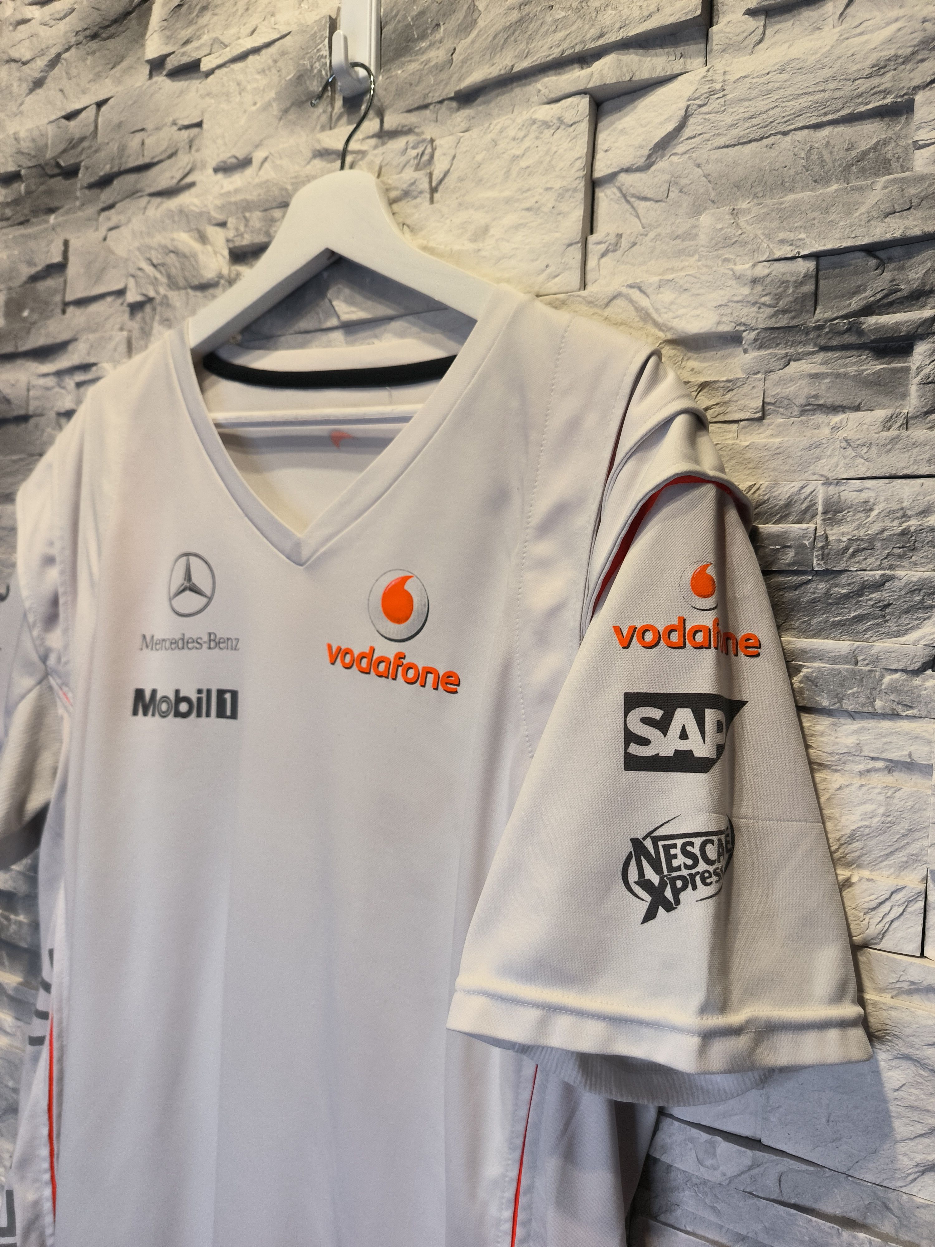 Formula 1 × Mercedes-Benz Mercedes Benz Shirt McLaren Hamilton White RacingVodafone Size US L / EU 52-54 / 3 - 2 Thumbnail