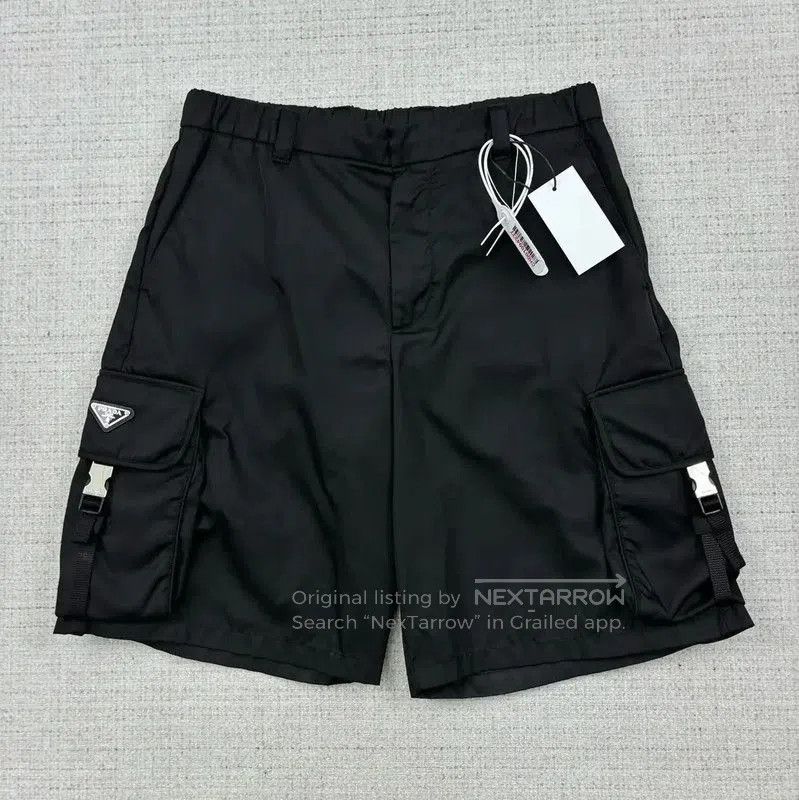 Prada Prada Men's Summer Black Nylon Logo Shorts. Size US 34 / EU 50 - 1 Thumbnail