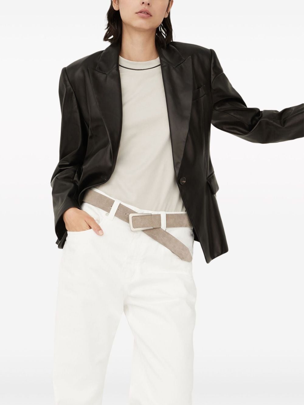 Brunello Cucinelli o1la1rc1a0425 T-Shirt With Monili in Sand/Beige Size L / US 10 / IT 46 - 4 Thumbnail
