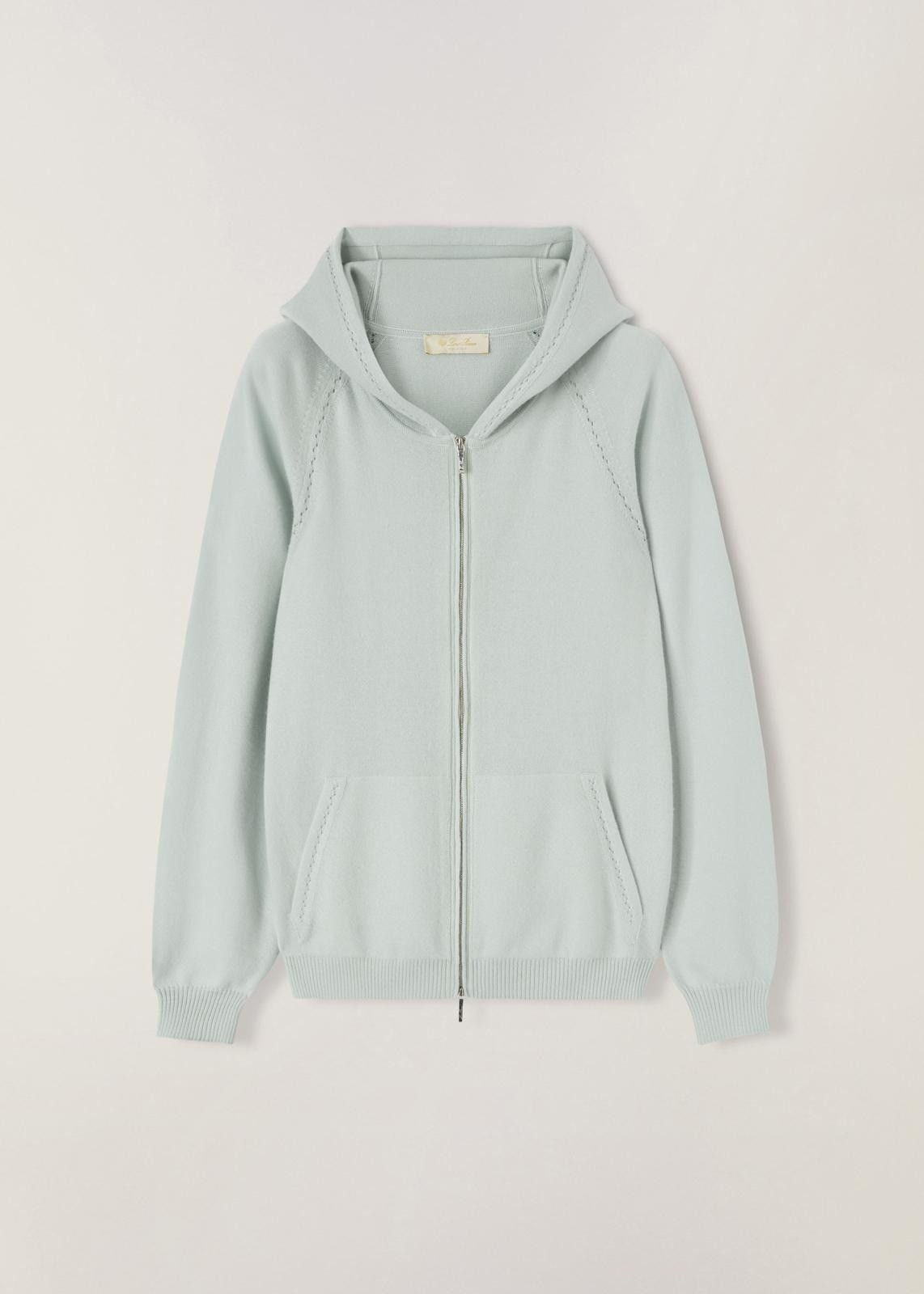 Loro Piana o1srvl11e1024 Cocooning Hooded Bomber in Light Mint Size XS / US 0-2 / IT 36-38 - 1 Thumbnail