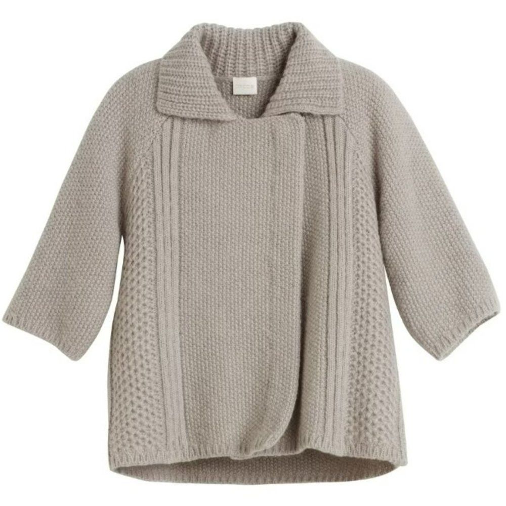 Chicos New Chico's Textured Jalena Wool Blend Grey Cardigan Size 0 Size S / US 4 / IT 40 - 2 Thumbnail