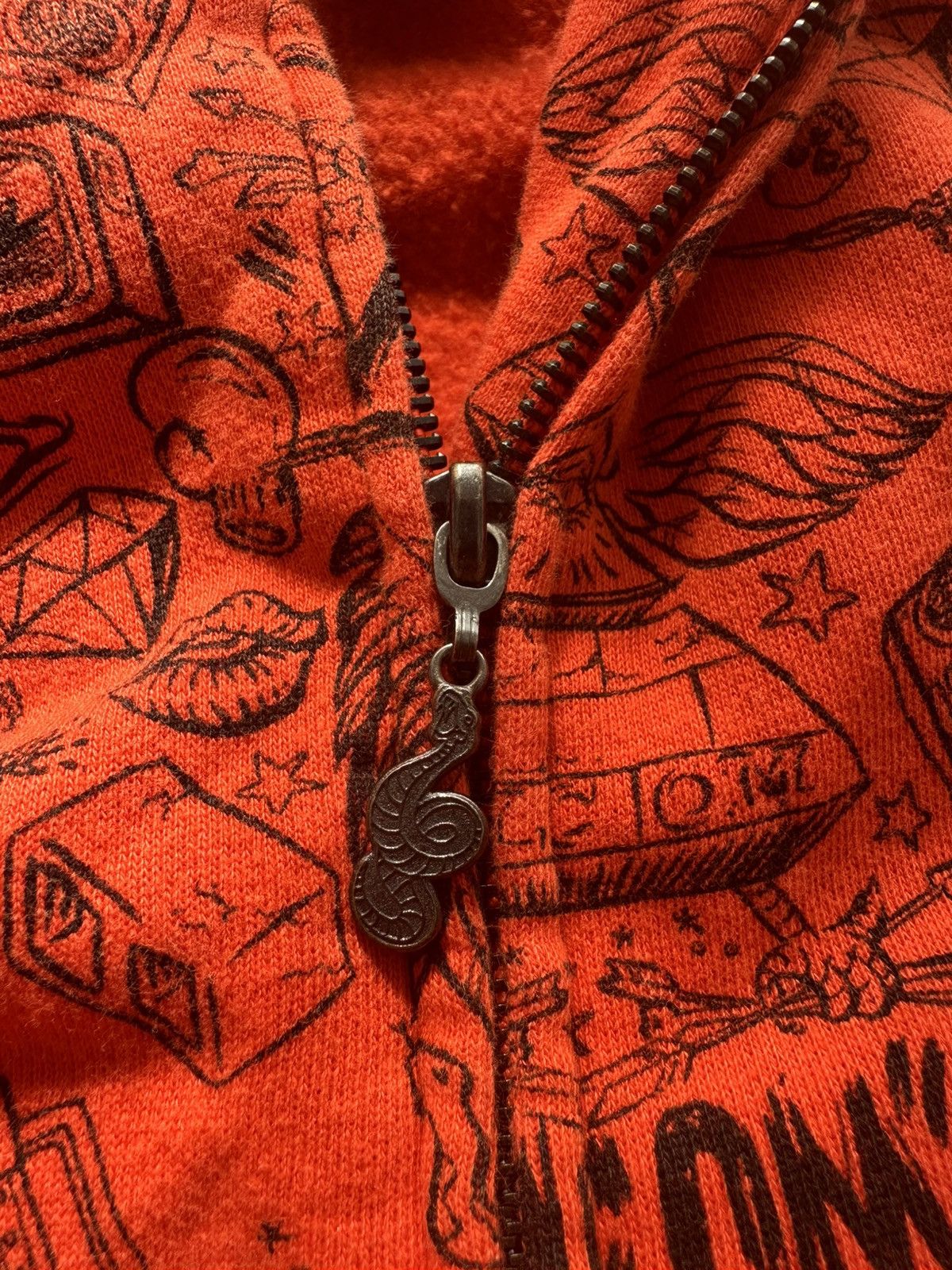 Volcom Rare Ryan Sheckler x Volcom Full Zip Orange Monster Hoodie Size US L / EU 52-54 / 3 - 8 Thumbnail