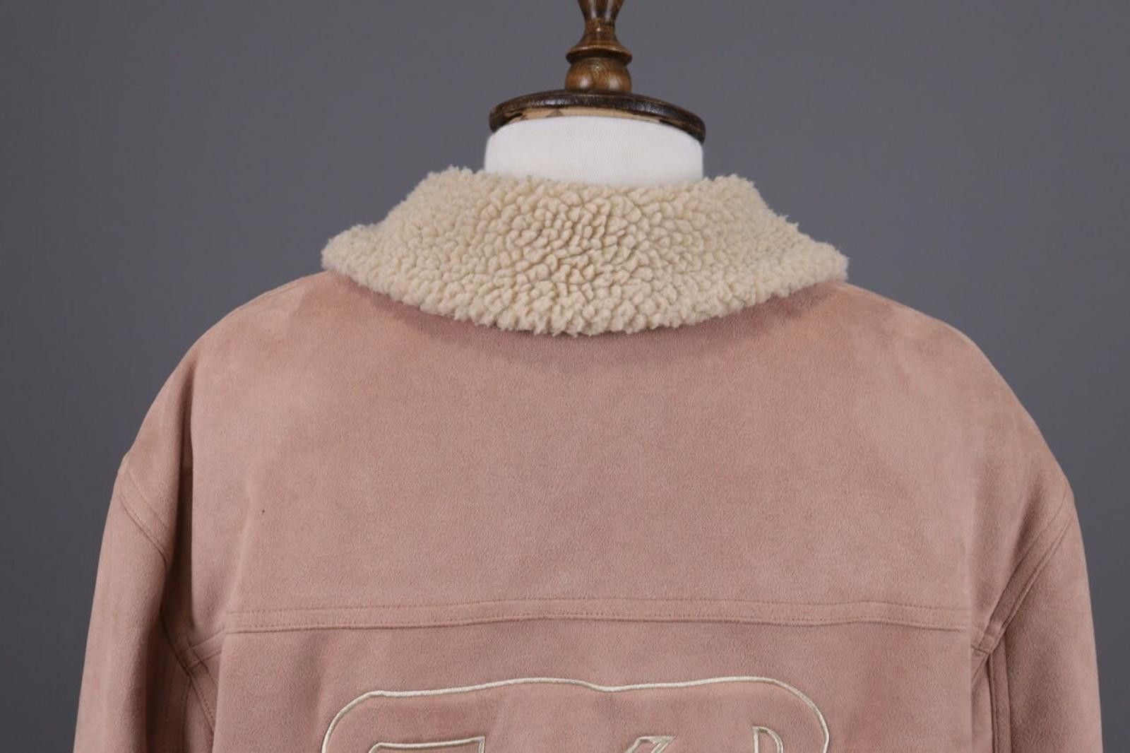 Karl Kani Karl Kani Pink Big Logo Full Zip Sherpa Jacket Size S Size S / US 4 / IT 40 - 10 Thumbnail