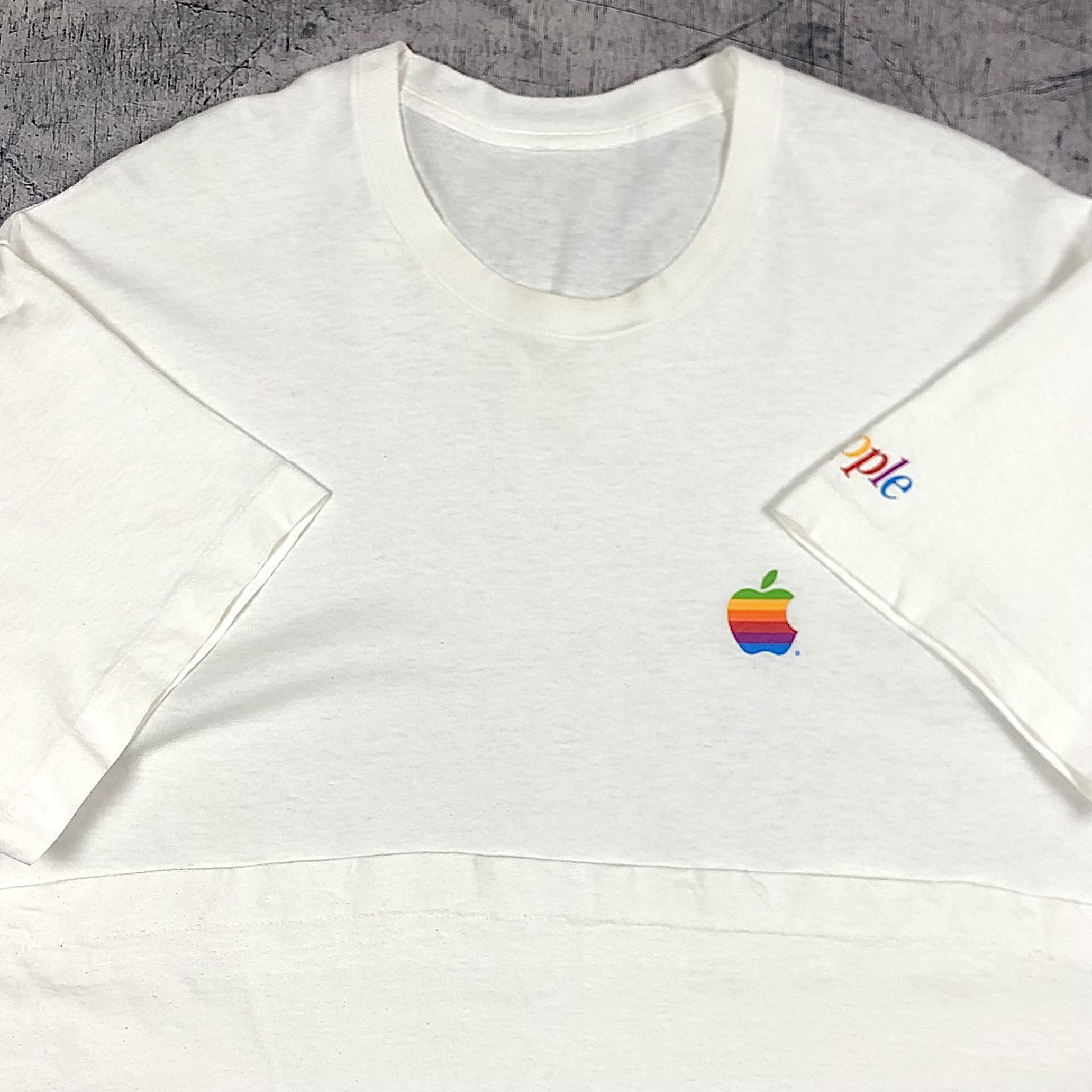 Apple 90s Apple Macintosh Rainbow Single Stitch Vintage Tee retro Size US XL / EU 56 / 4 - 2 Thumbnail